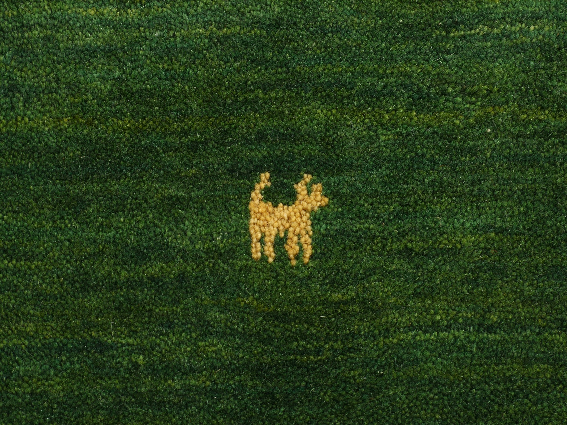 carpetfine Wollteppich »Gabbeh Uni,  auch als Läufer und Rund erhältlich« rechteckig 15 mm Höhe reine Wolle, handgewebt, Gabbeh Loom Tiermotiv, grosse Farbauswahl