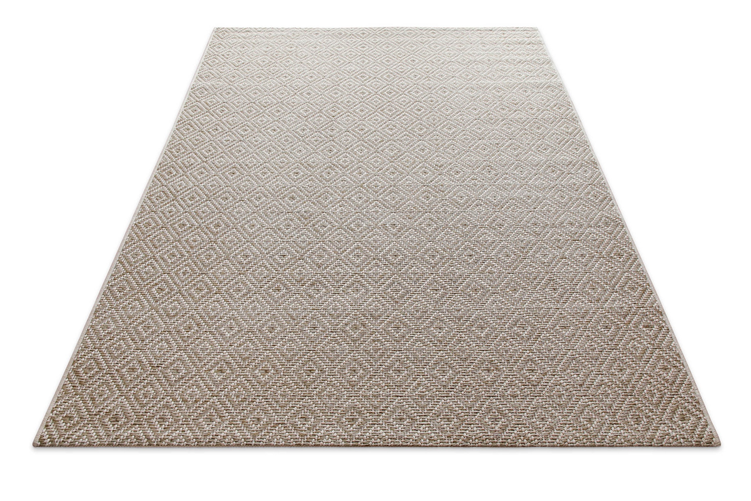 Wecon home Tapis »Miami Beach« Rectangulaire 5 mm Höhe In- & Outdoor Teppich, wetterfest, modernes Rauten Muster, Balkon