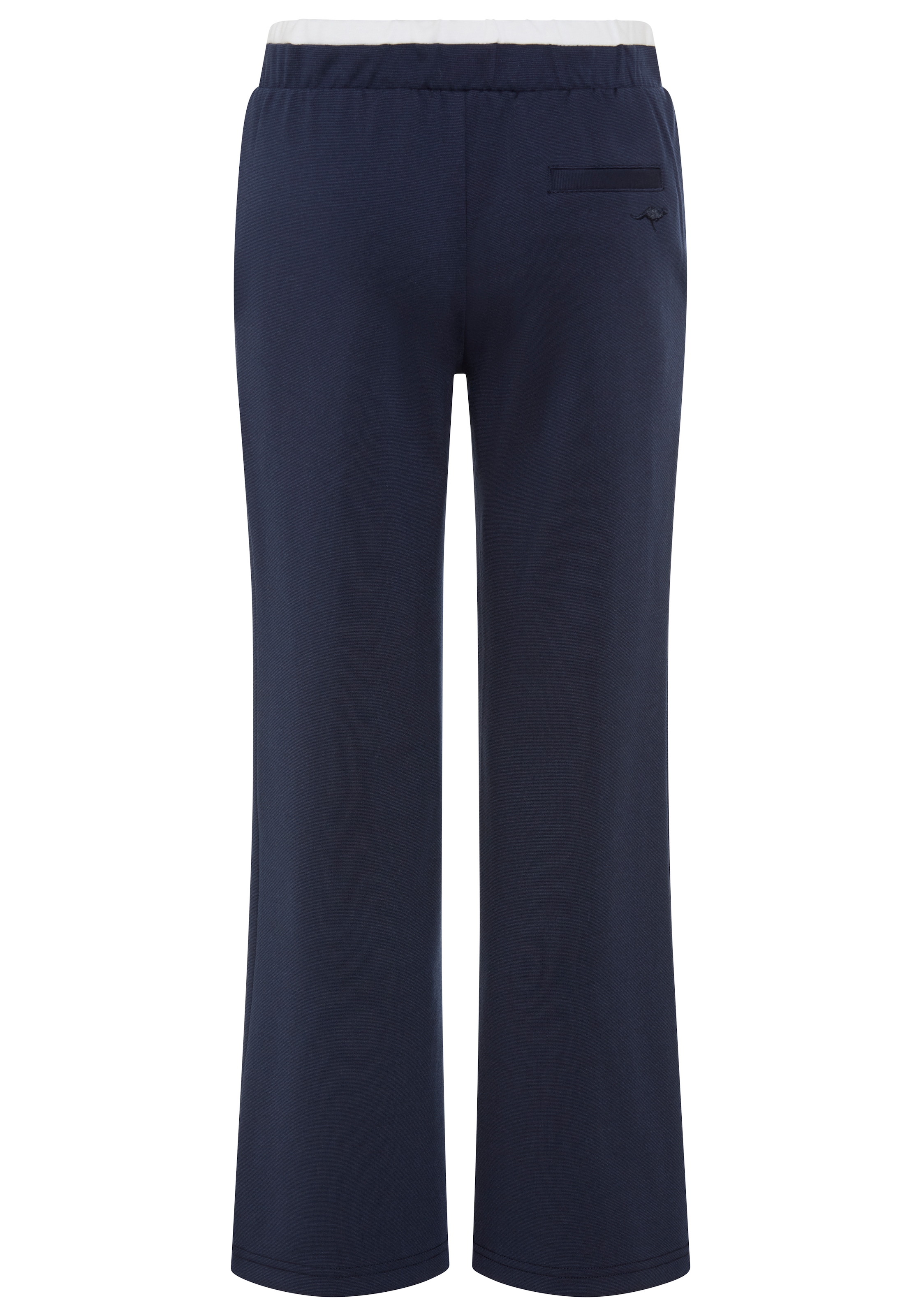 KangaROOS Pantalon en tissu »Hose mit Deko-Bund in Kontrastfarbe von KangaROOS«  Pantalon décontracté avec double ceinture, jambes droites, hauteur normale