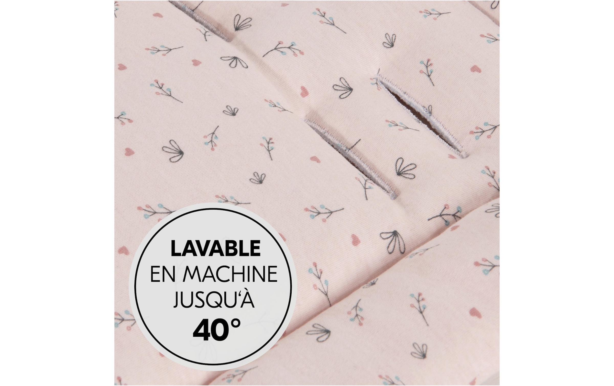 Hauck Housse de siège pour enfant »Seat Liner, Flowers Rose« également adapté aux poussettes