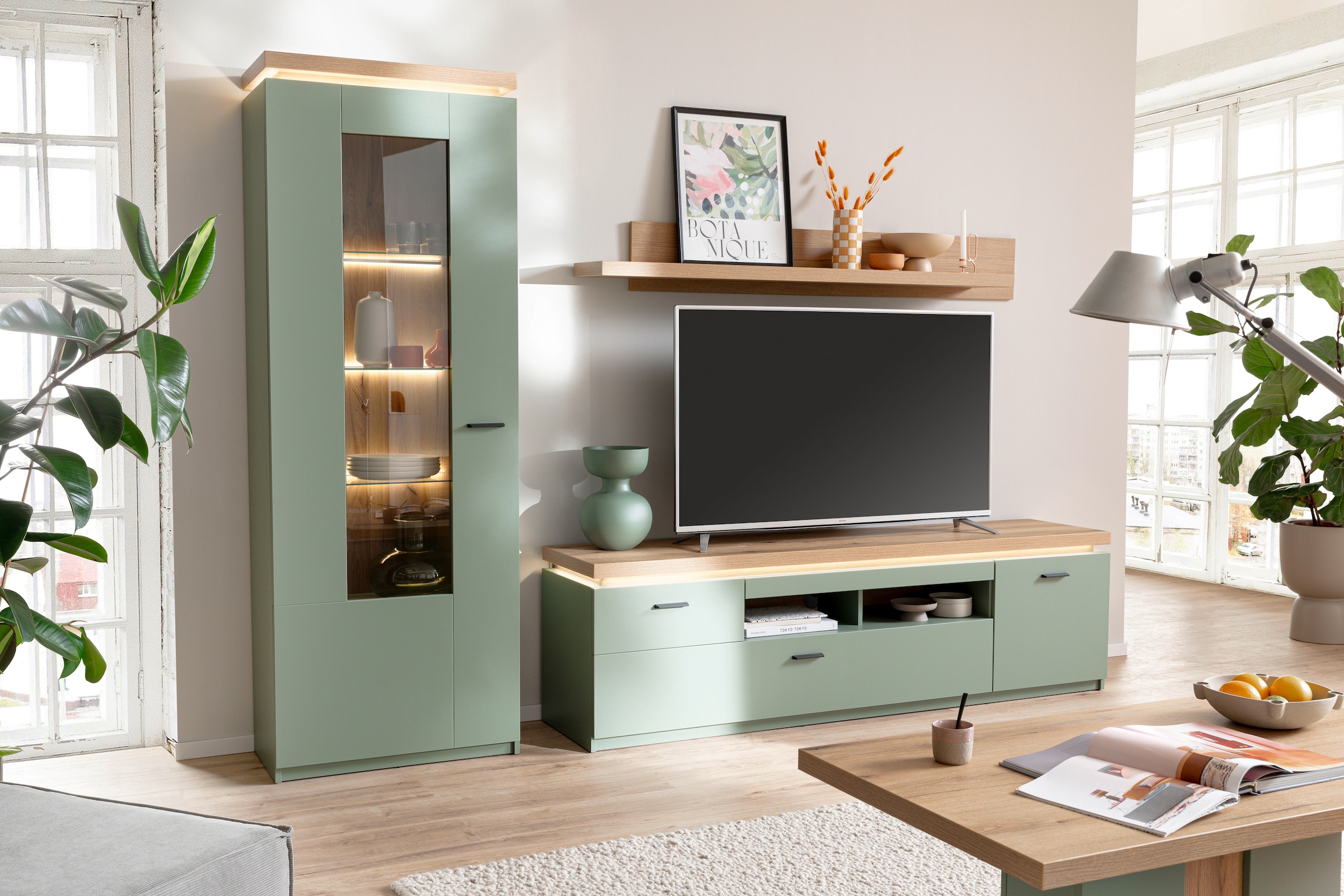 MCA furniture Meuble mural »MONIZ Wohnkomination 2« Komplett-Set, 3 cuis tlg.