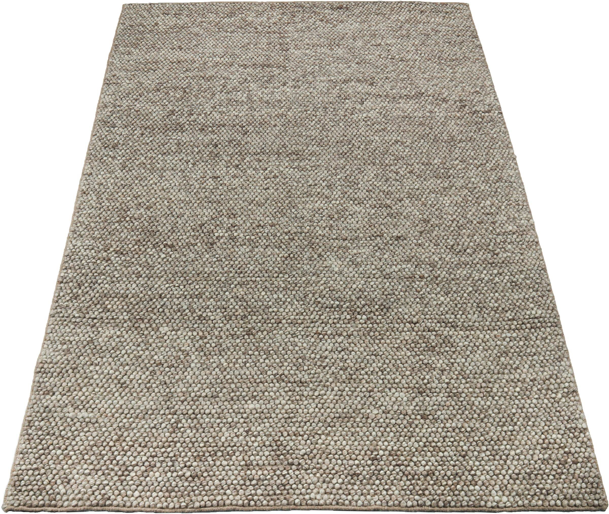 my home Tapis en laine »Wolly, Wolle« Rectangulaire 14 mm Höhe handgewebt, Handweb Teppiche, Wohnzimmer, Schlafzimmer, Esszimmer