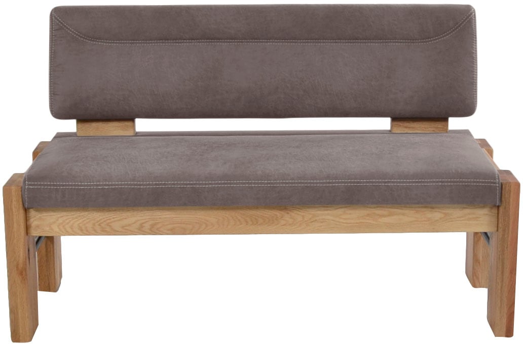 K+W Komfort & Wohnen Banc rembourré banc de rangement rembourré, bois massif, en 2 largeurs 161cm ou 181cm
