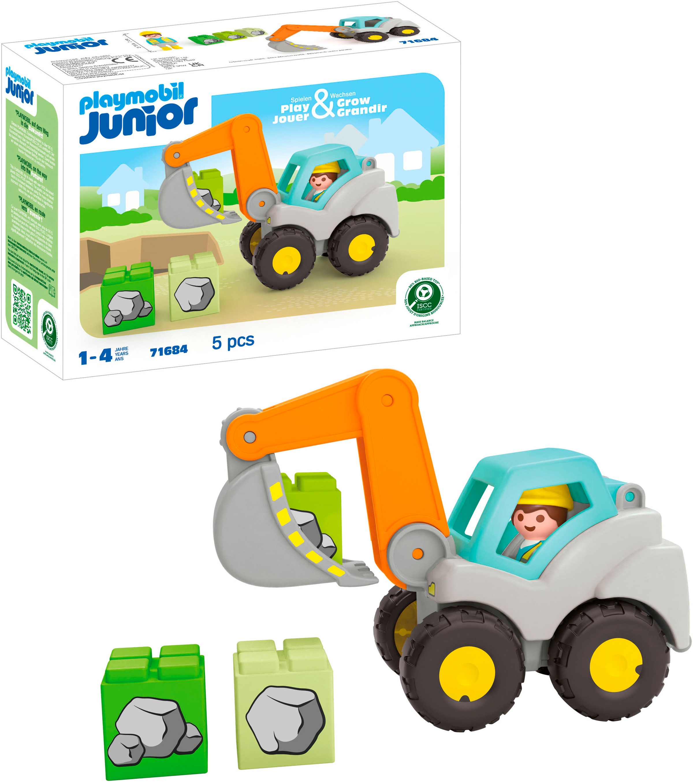 Playmobil® Jeu de construction »Schaufelbagger (71684), JUNIOR« Made in Europe
