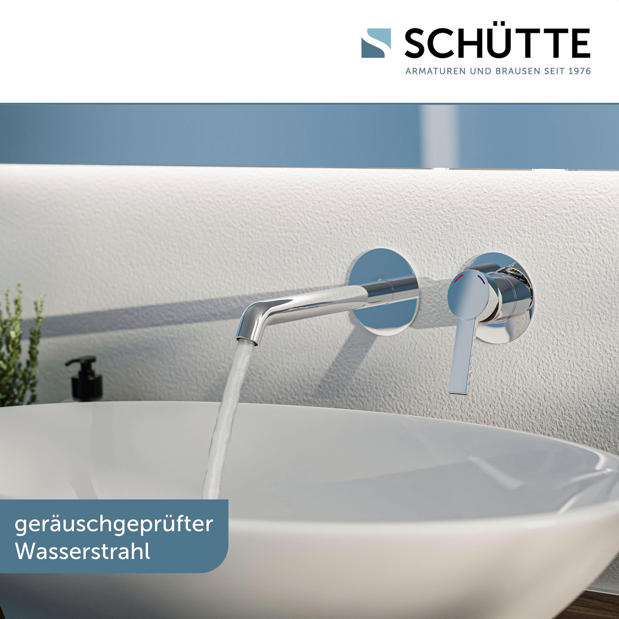 Schütte Robinet de lavabo »LOS ANGELES« Robinet de salle de bain, montage mural, mitigeur monocommande