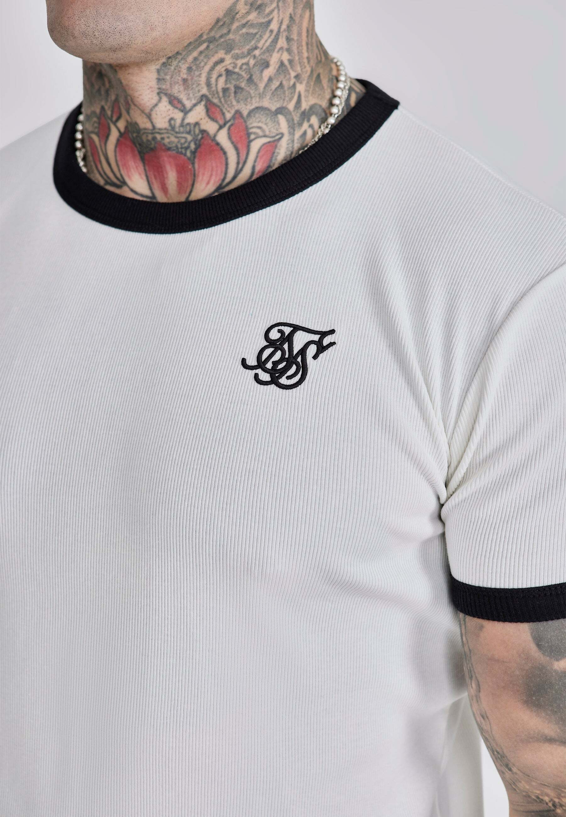 Siksilk T-Shirt »Siksilk T-Shirt Ribbed Ringer T-Shirt«