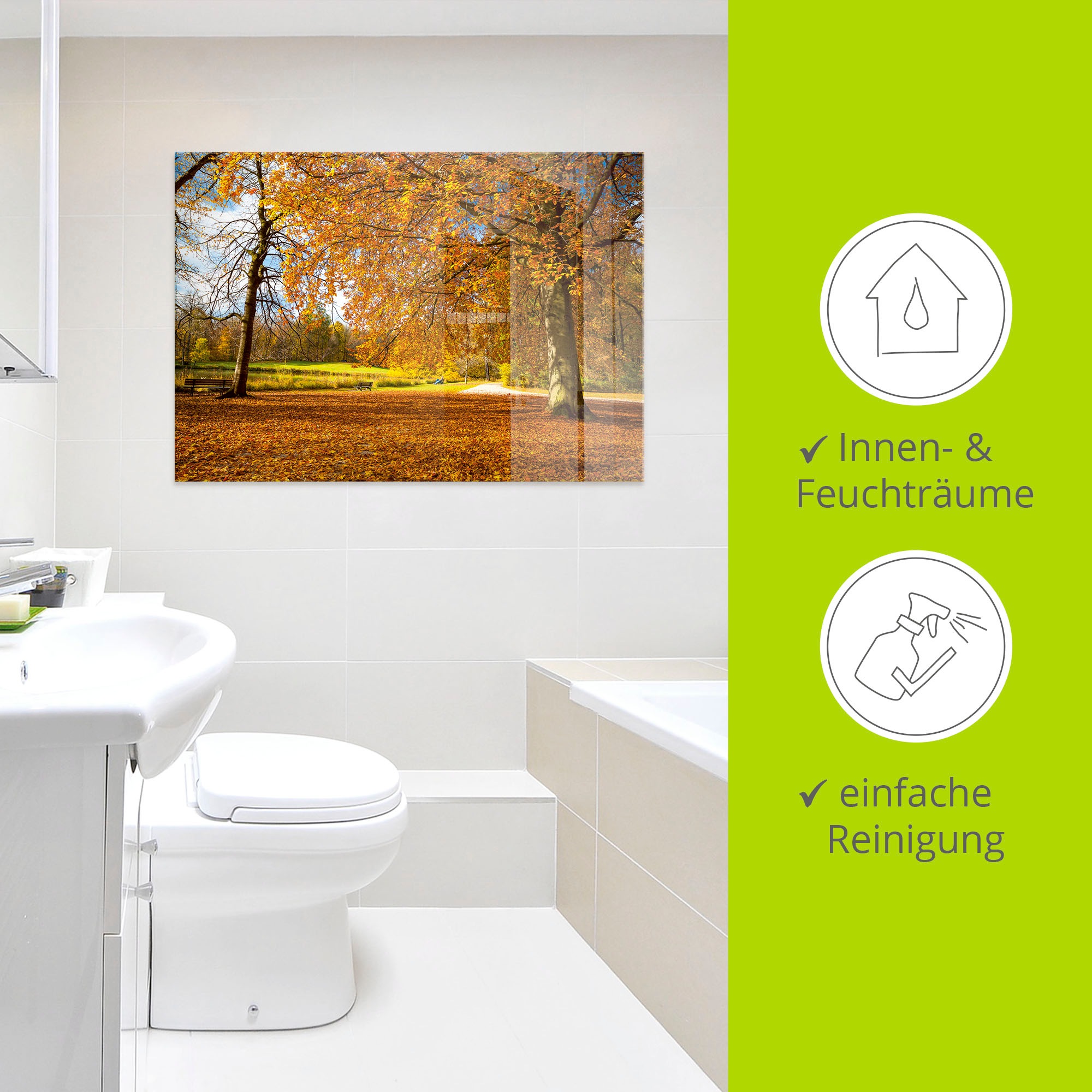 Artland Tableau en verre »Herbst bei Schlosses Nymphenburg« 1 cuis tlg. in verschiedenen Grössen