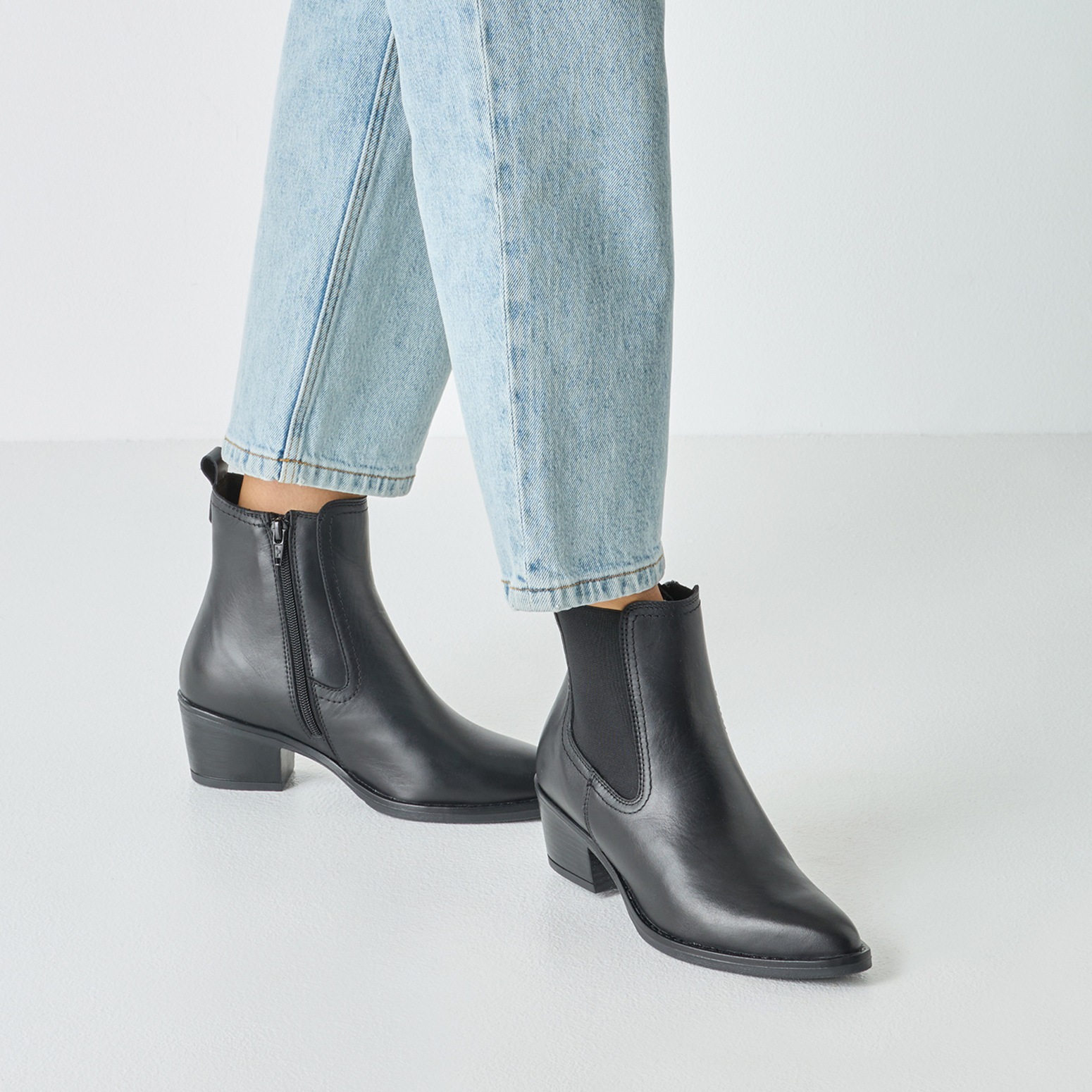 Tamaris Bottines chelsea  , Blockabsatz, Cowboy Stiefelette, Westernstiefelette mit Gummizug