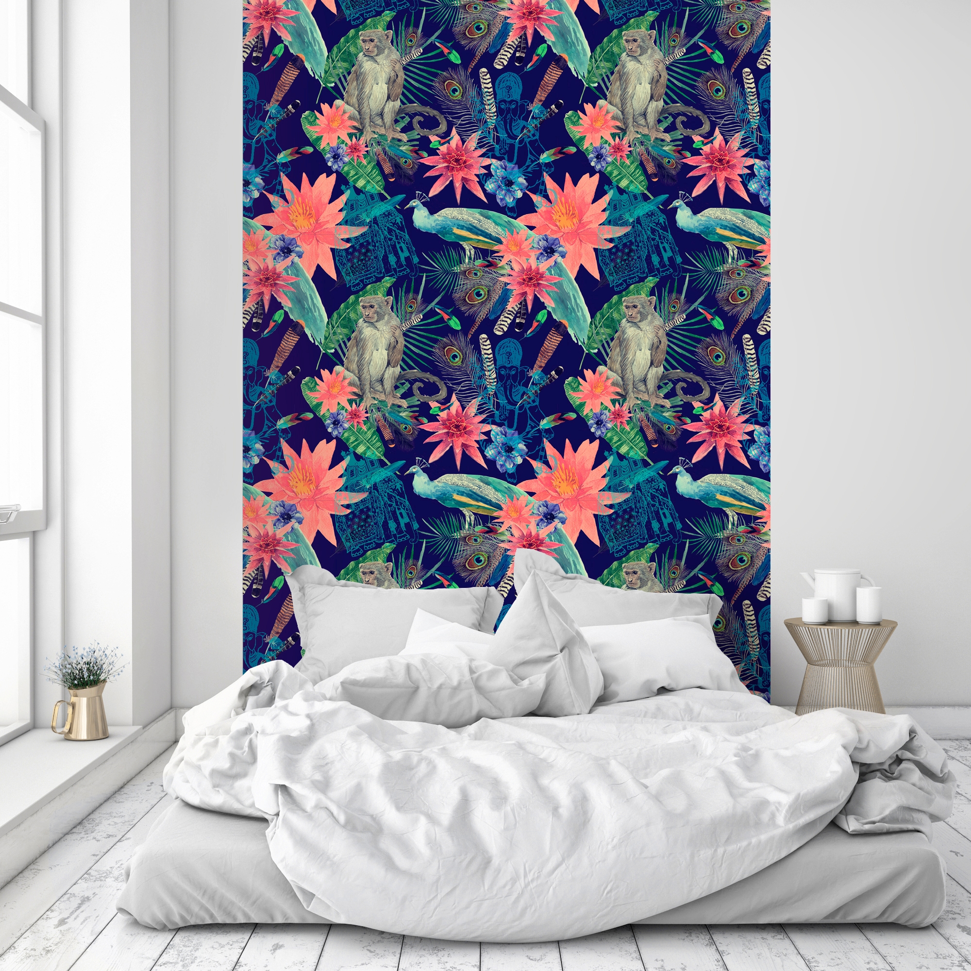 queence Vinyltapete »Ilya« Meer | Motiv | Strand | bedruckt | gemustert | naturalistisch glatt 90x250cm, selbstklebend, kinderleichte Anbringung, , Sticker