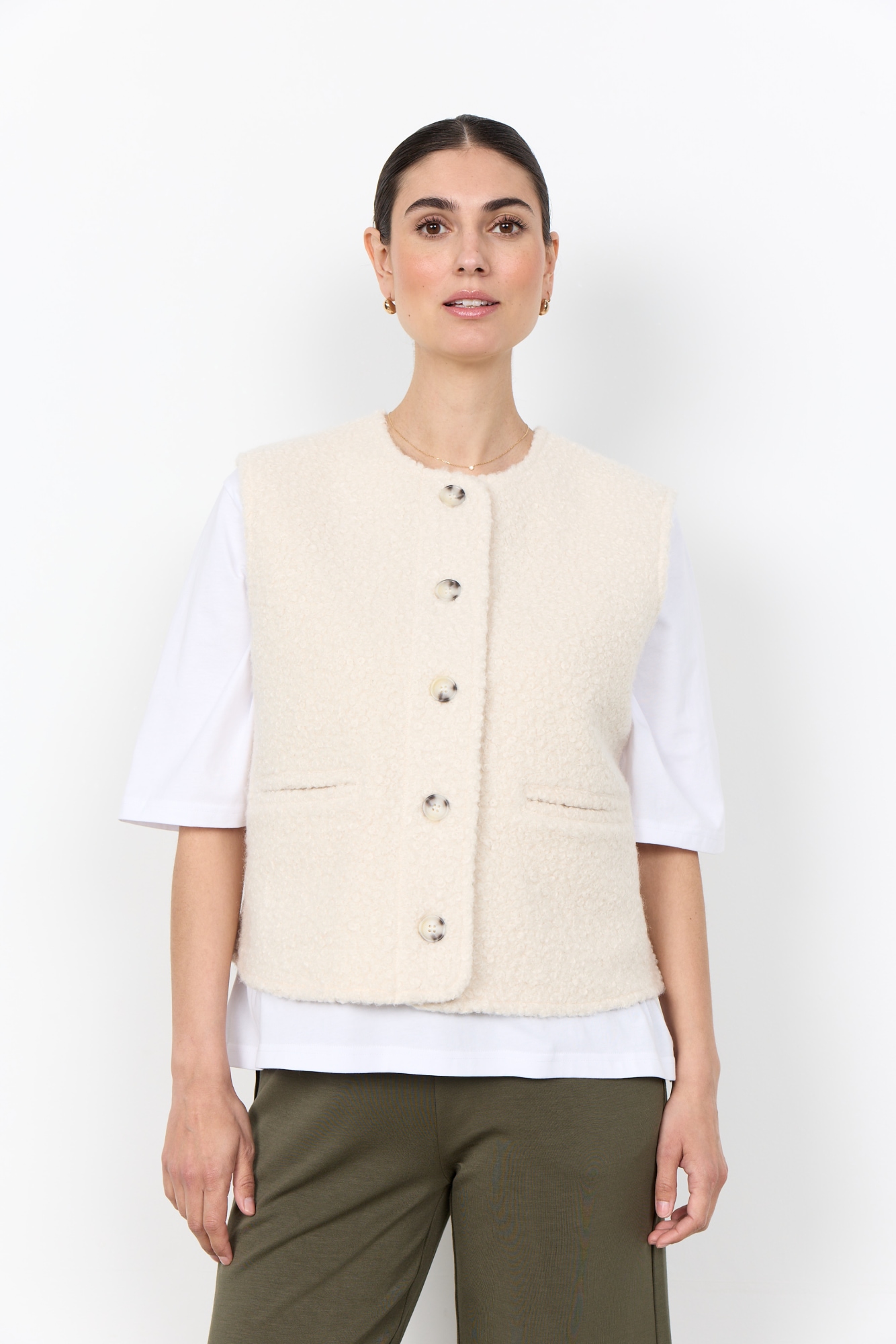 soyaconcept Gilet en peluche »SC-SHAIMA 10« fibre synthétique