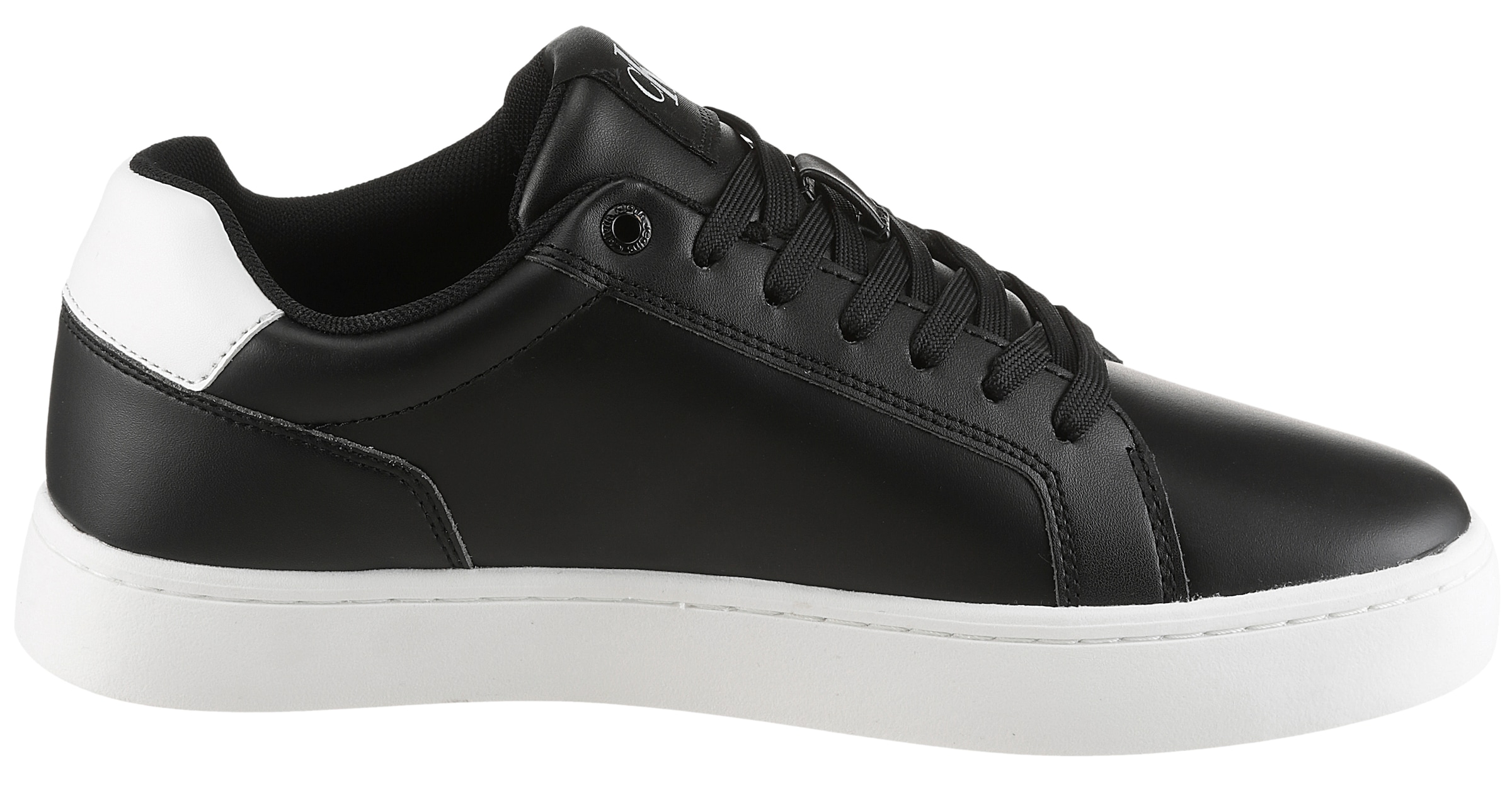 Calvin Klein Jeans Sneakers »CLASSIC CUPSOLE MONO LTH«  Freizeitsneaker, Halbschuh, Schnürschuh in klassischer Optik