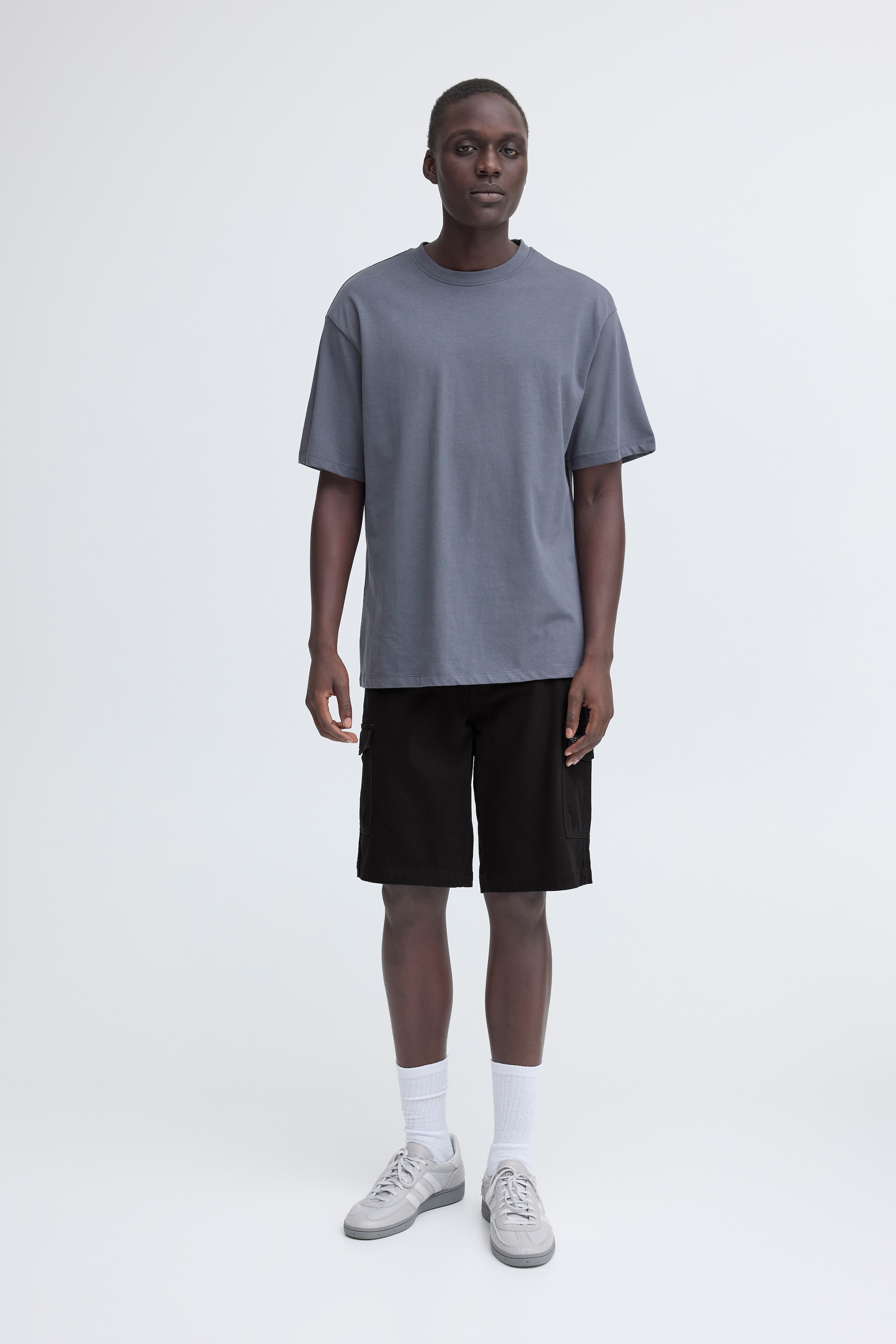 Blend Short »BHMASON SLIM/REG CARGO SHORTS«  avec étiquette de marque, en mélange de coton, Regular Fit, élastique