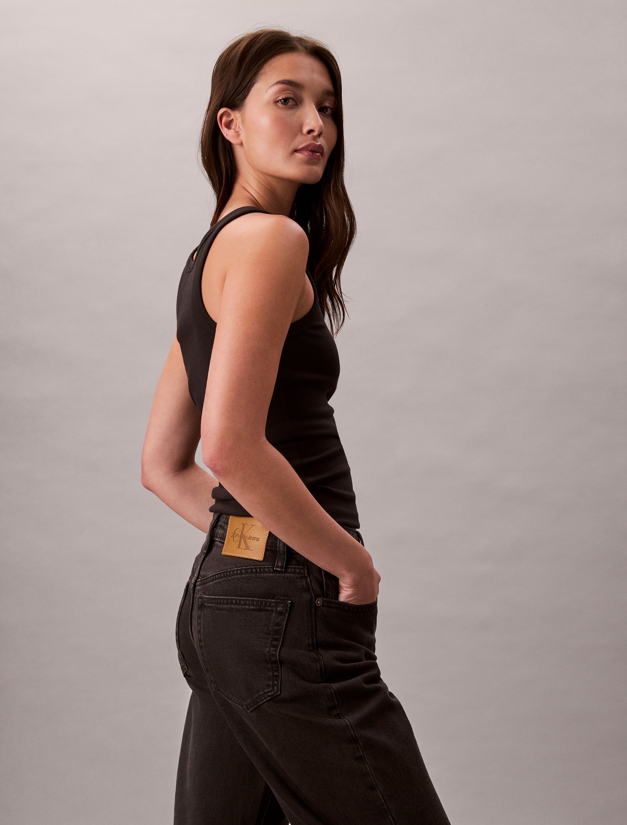 Calvin Klein Jeans Straight-Jeans »HGH RS STRGHT CK ESS« Mit Gürtelschlaufen