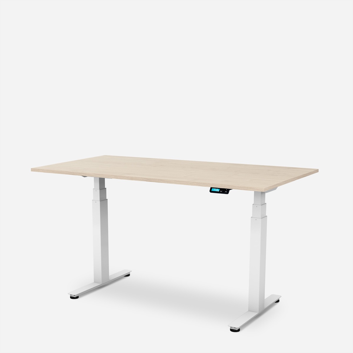   »WRK21 Schreibtisch Work 140 x 80 cm, Höhenverstellbar, Mandal Ahorn / Weiss« ()