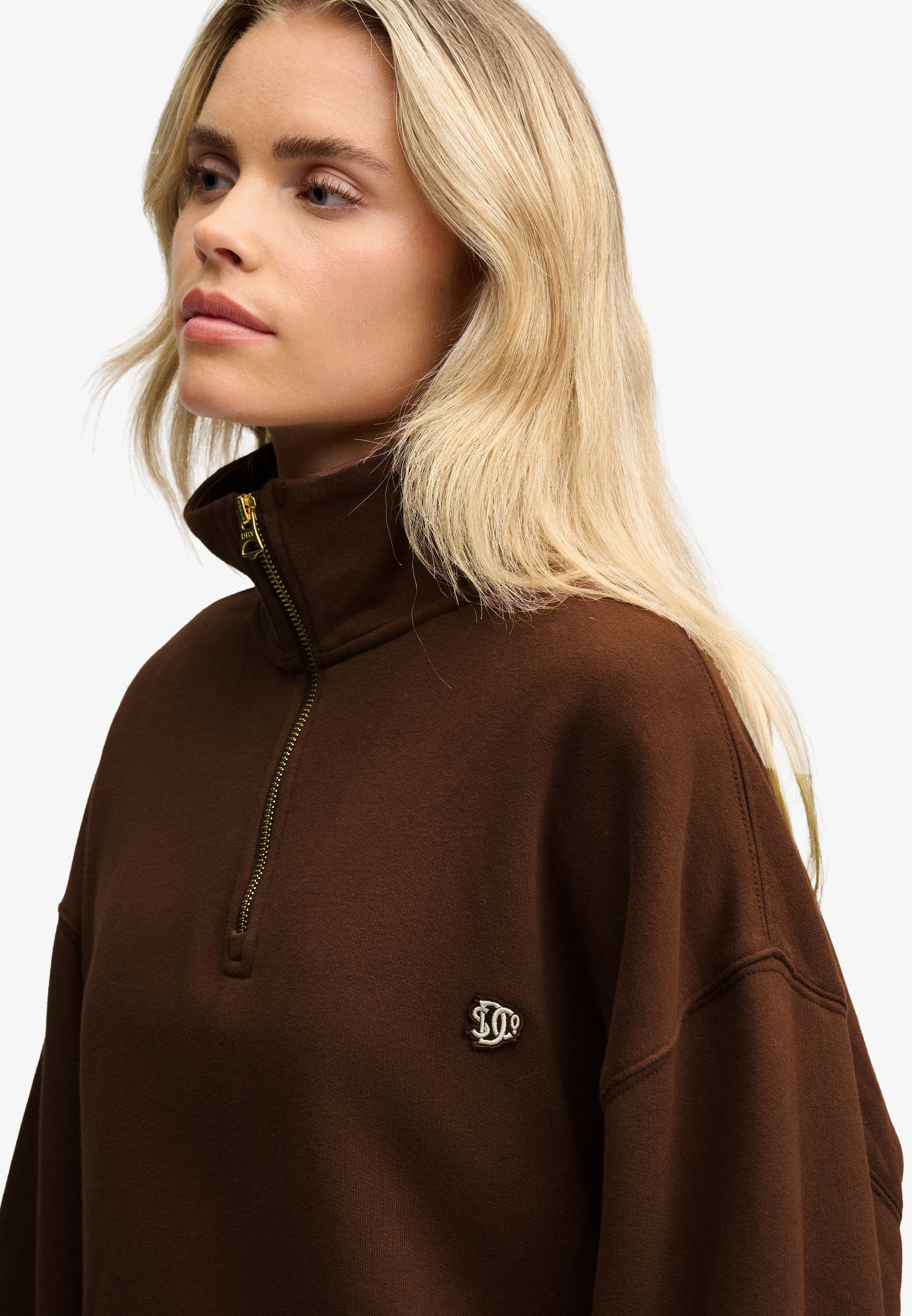 Superdry Sweat-shirt »MONOGRAM HALF ZIP SWEAT«, Baumwollmischung, relaxed fit
