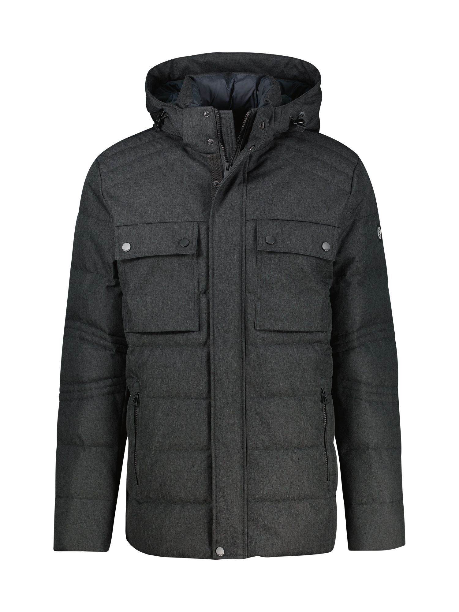 LERROS Outdoorjacke »Herren Fieldjacket in Woll-Optik« mit Kapuze