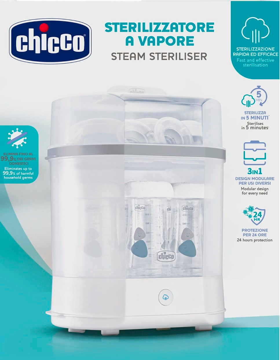 Chicco Stérilisateur à vapeur »Modularer Sterilisator 3in1«
