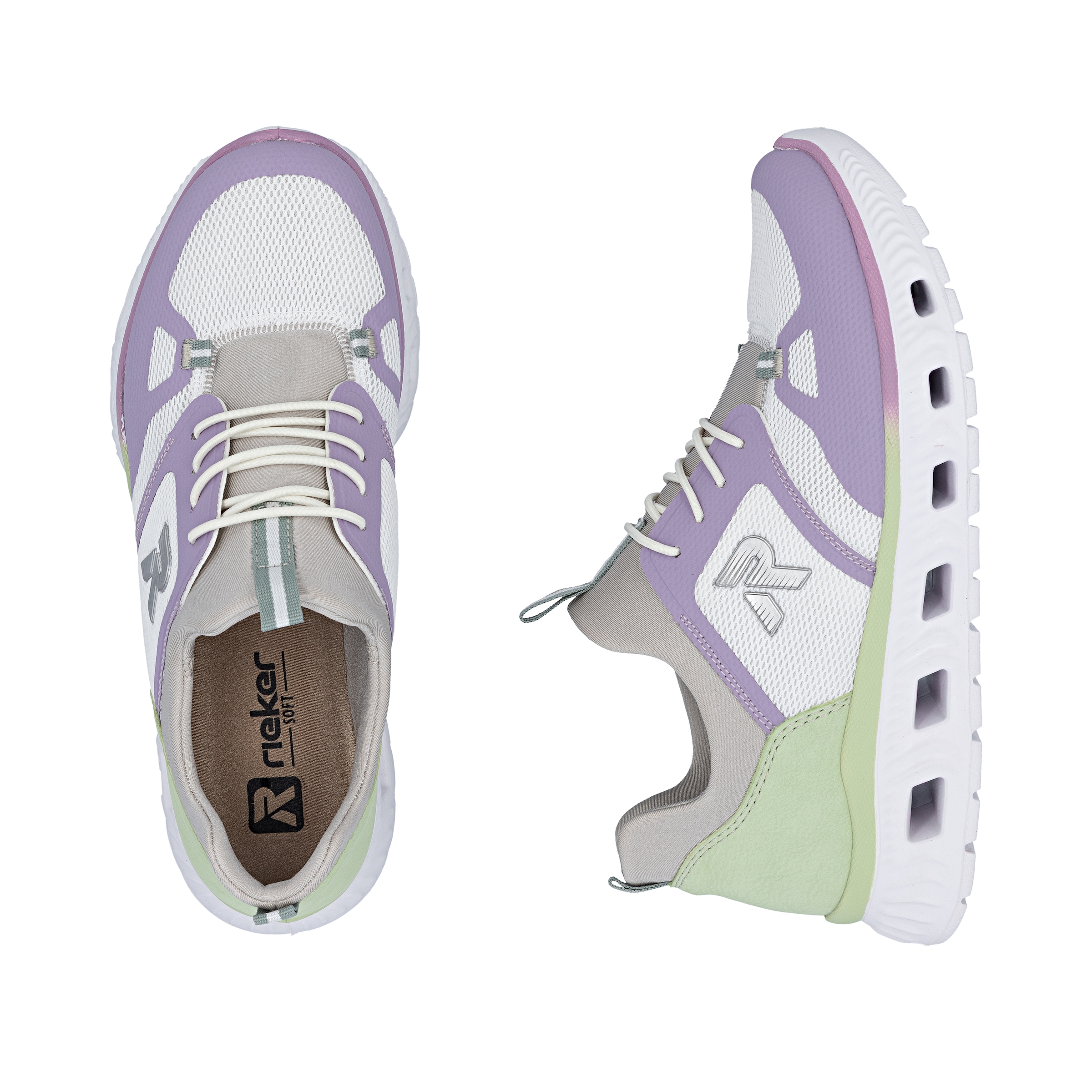 Rieker Baskets slip-on  Mocassin, sneaker décontracté, chaussure basse avec semelle intérieure MemoSoft