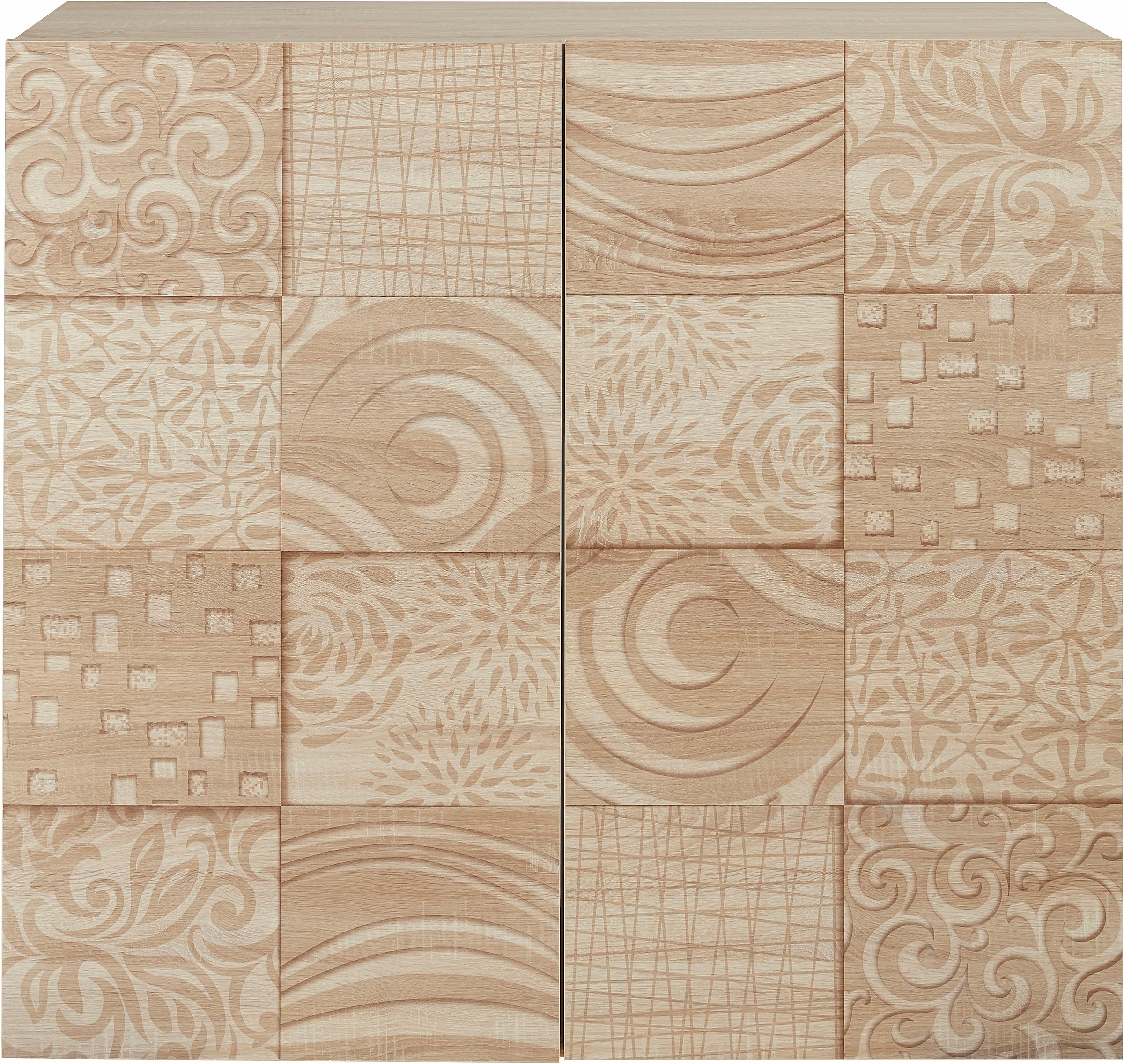 Home affaire Highboard »Miro« Breite 121 cm mit dekorativem Siebdruck