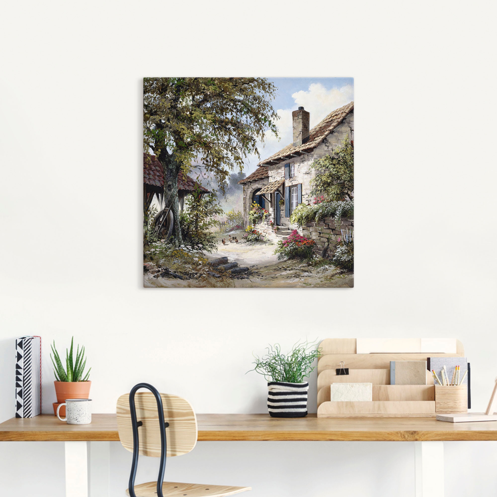 Artland Tableau sur toile »Opa's Haus« 1 cuis tlg. auf Holzrahmen gespannt