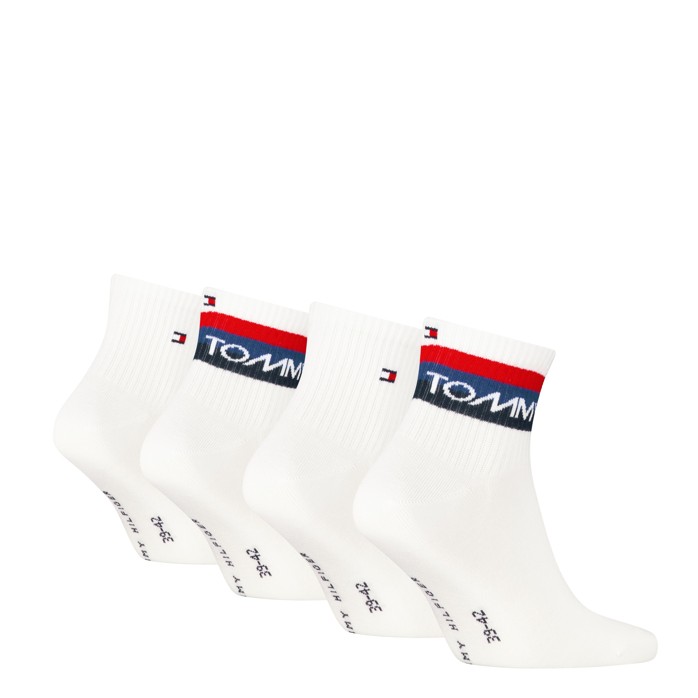 Tommy Hilfiger Chaussettes courtes »TH MEN QUARTER 4P SPORT TH LOGO ECOM« 4 Paar, 