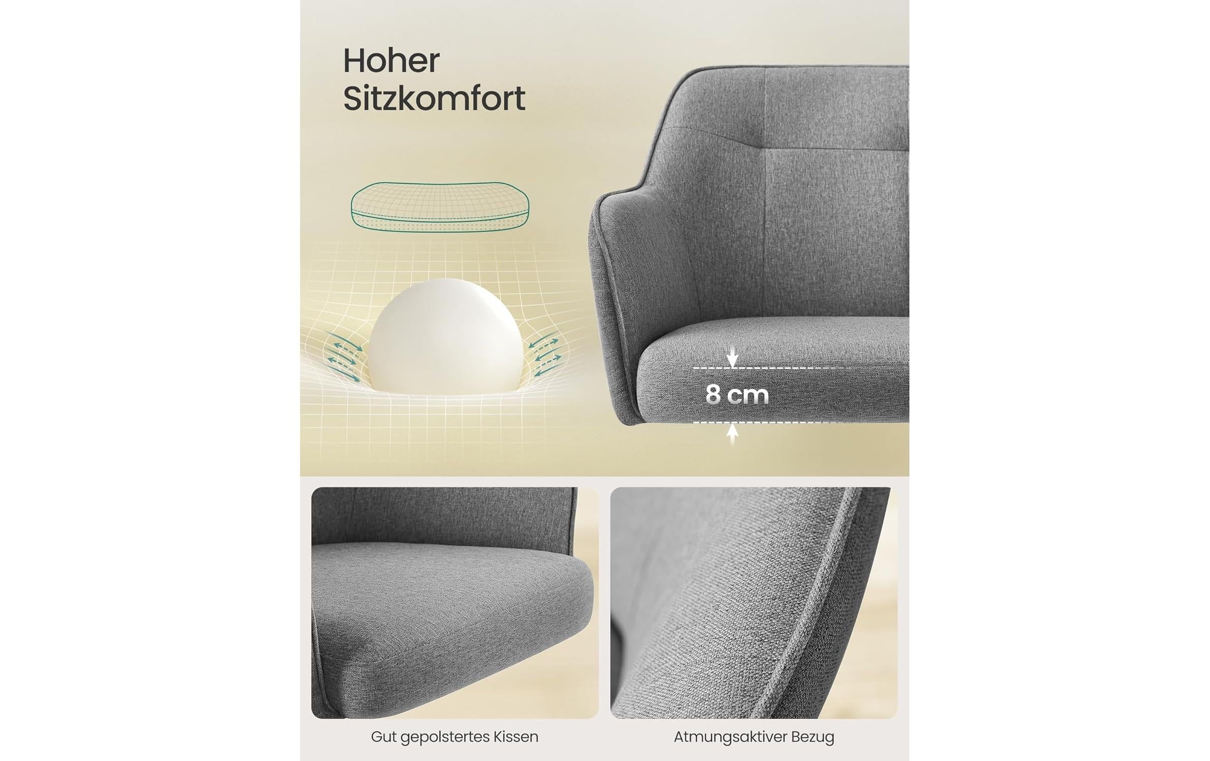 SONGMICS Chaise de bureau »Grau 45-55 cm« ()