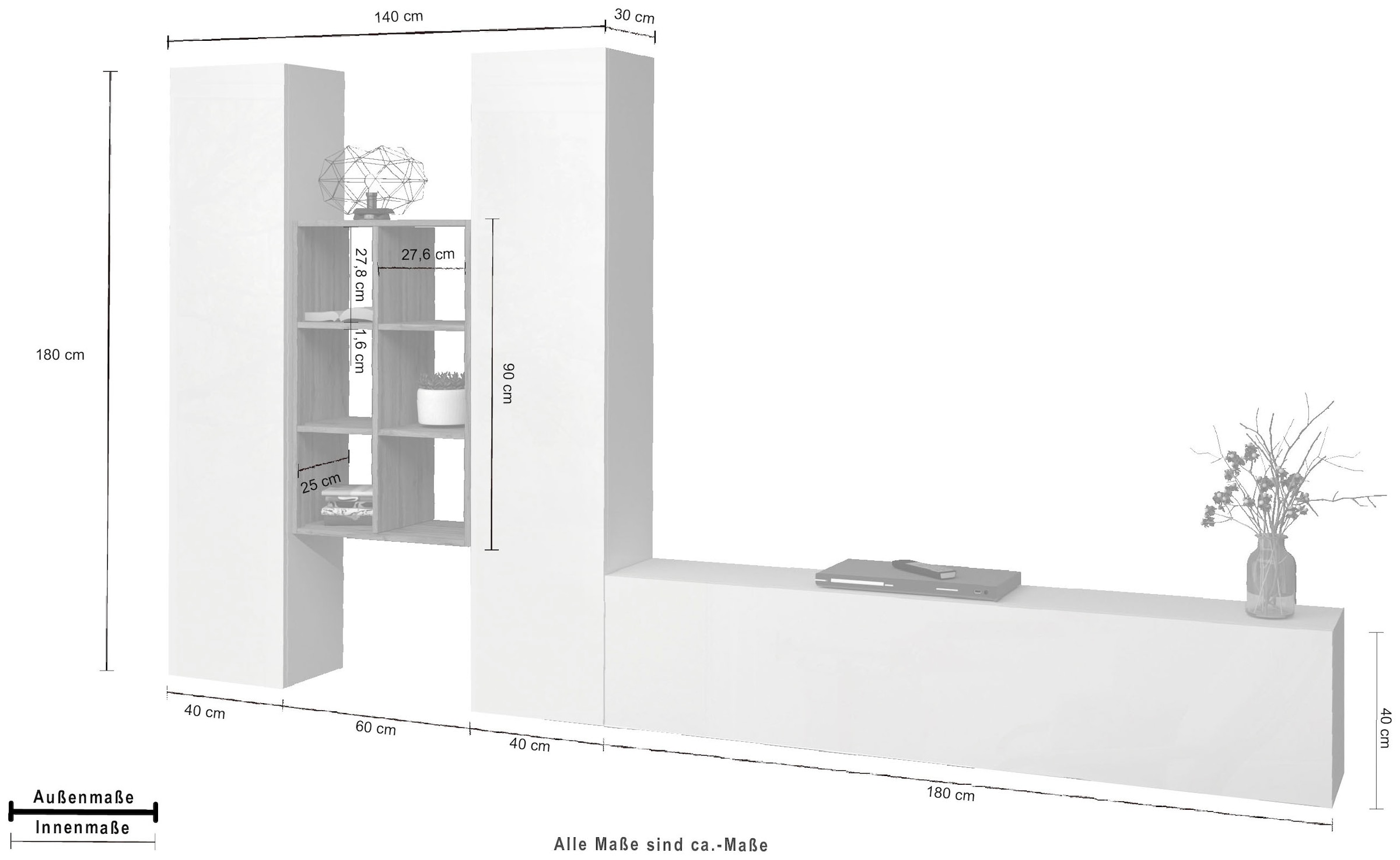 Home affaire Meuble mural »Maruska« 1 cuis tlg.