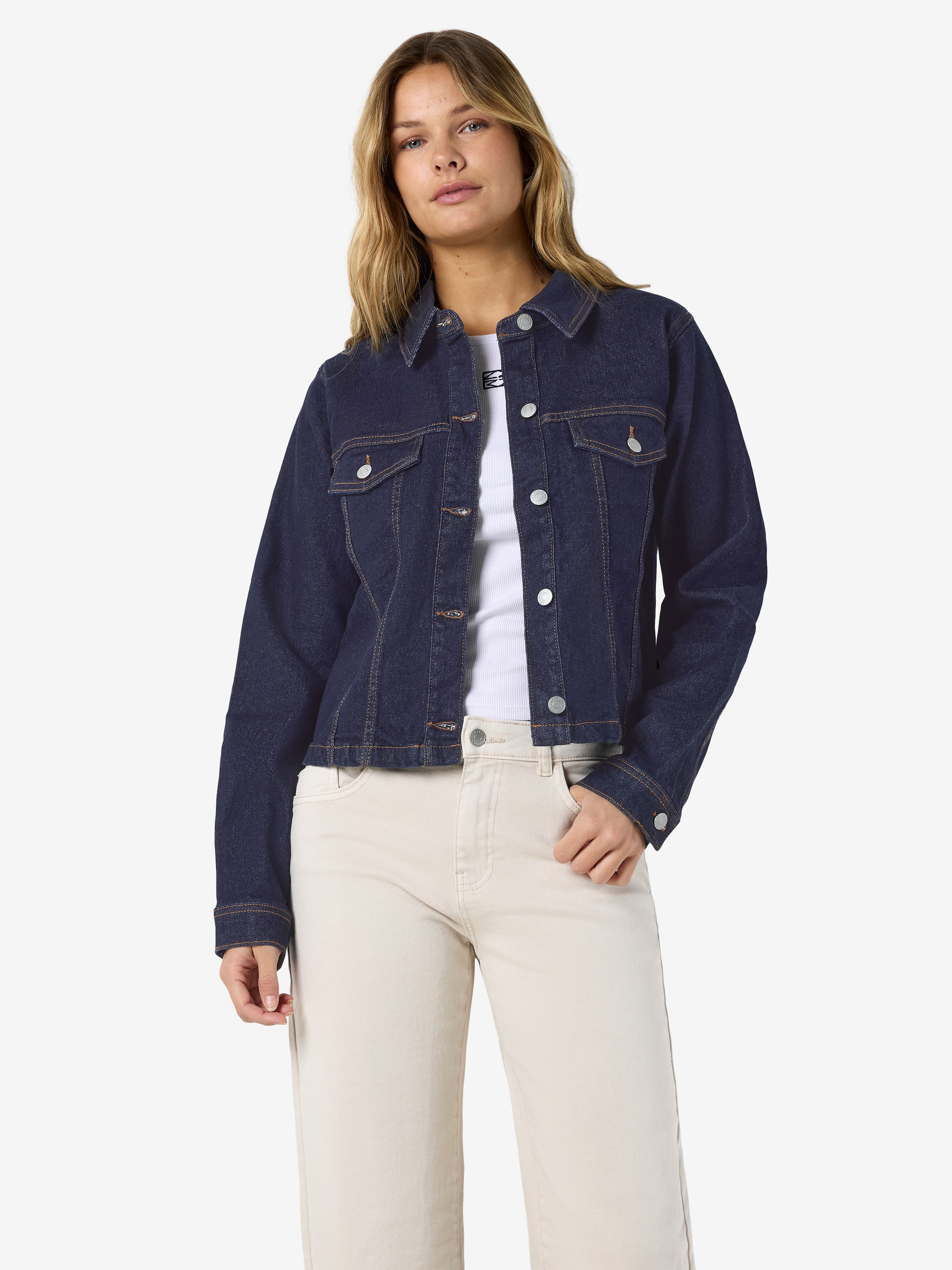 Noisy may Veste en jean »NMYOLANDA SHELLY LS JACKET« mélange de coton