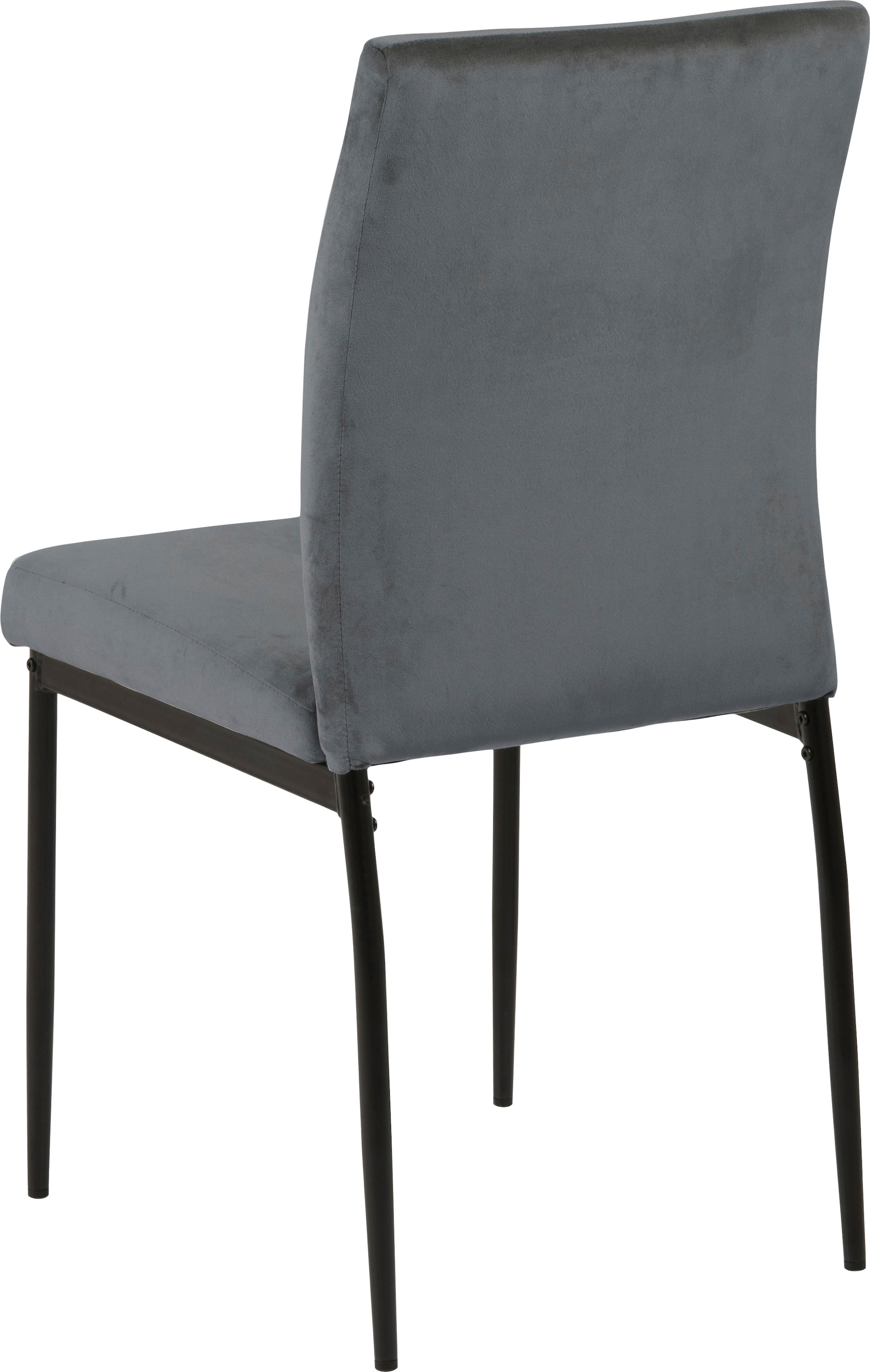 ACTONA GROUP Chaise de salle à manger »Doris« (Ensemble) 2 cuisavec tissu vivant, pieds métalliques noirs et fins