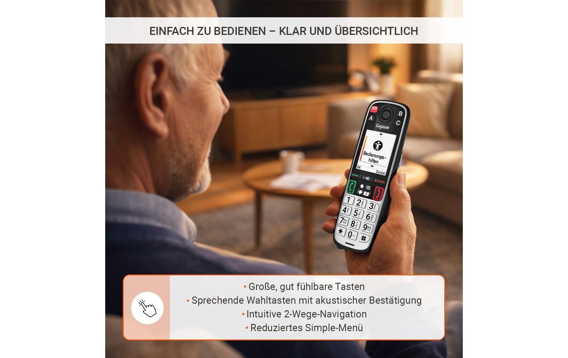 Gigaset Téléphone sans fil DECT »EASY 500« ( )