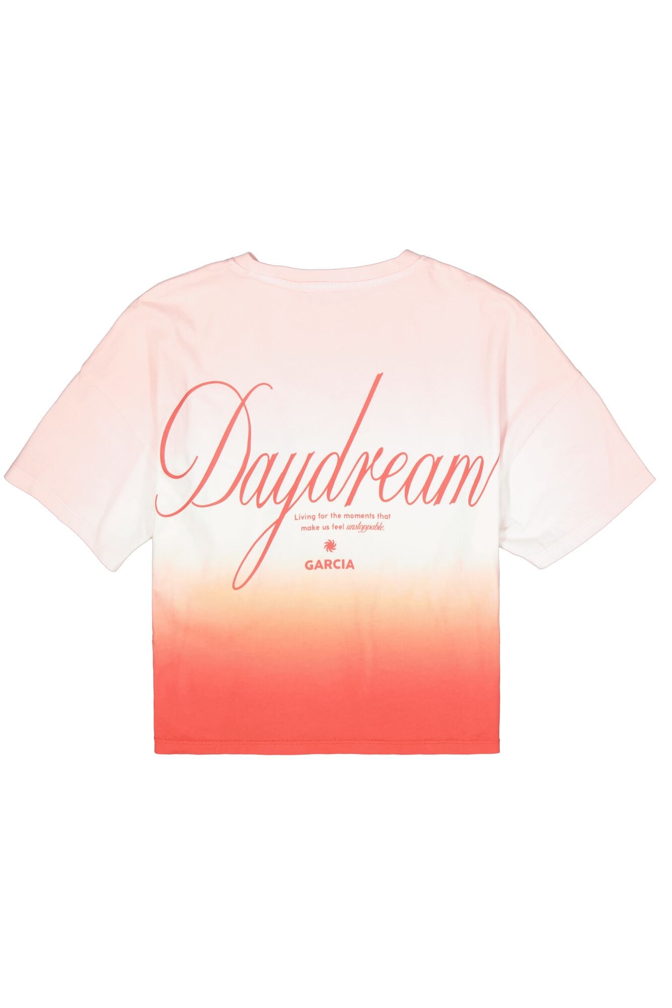 Garcia T-shirt à manches courtes avec dégradé de couleur et impression/pour filles