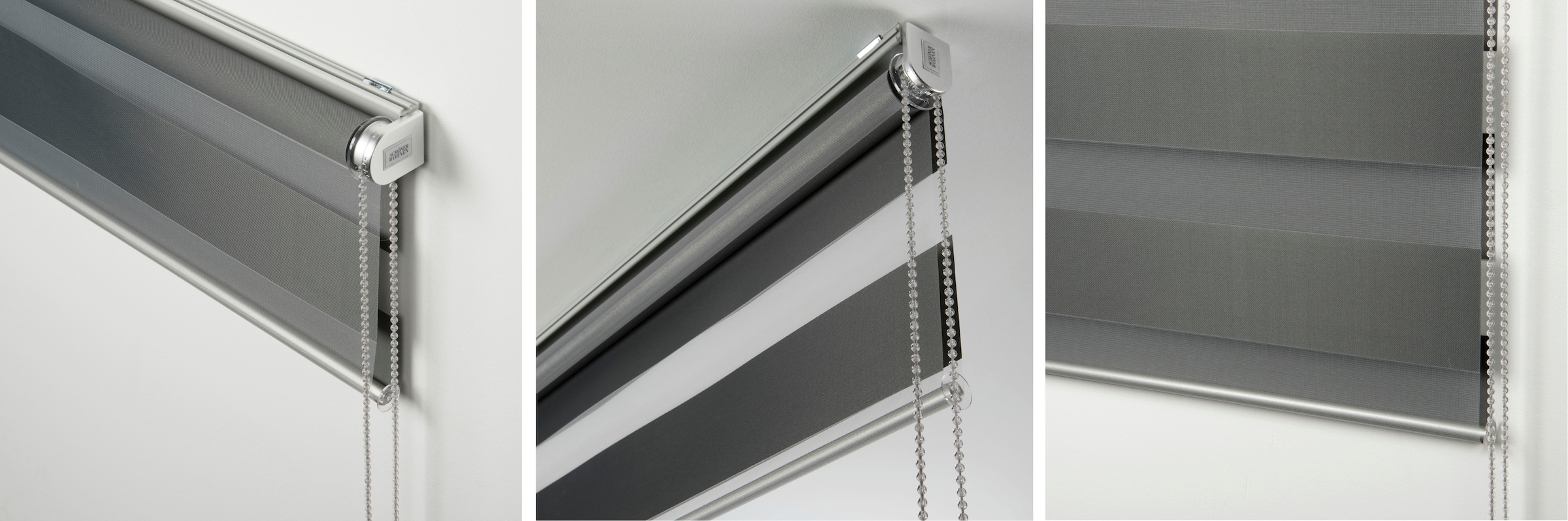 SCHÖNER WOHNEN-Kollektion Store double »Tilda« transparent Avec perçage / sans perçage suspendu librement geklemmt, silberne oder weisse Rollo-Technik