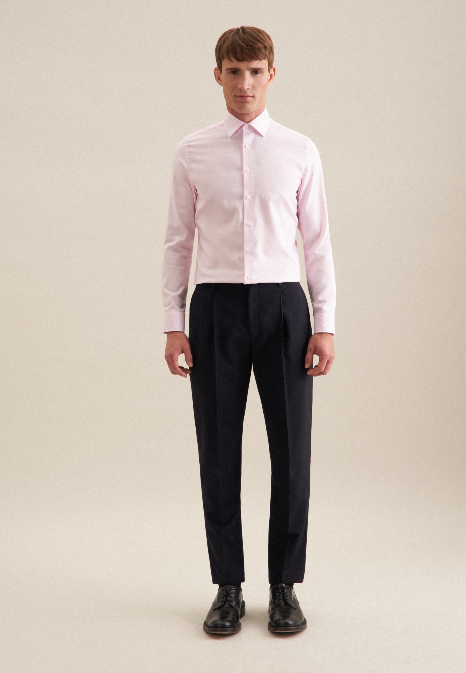 seidensticker Chemise d'affaires »Schwarze Rose« col Kent slim 1/1 structuré