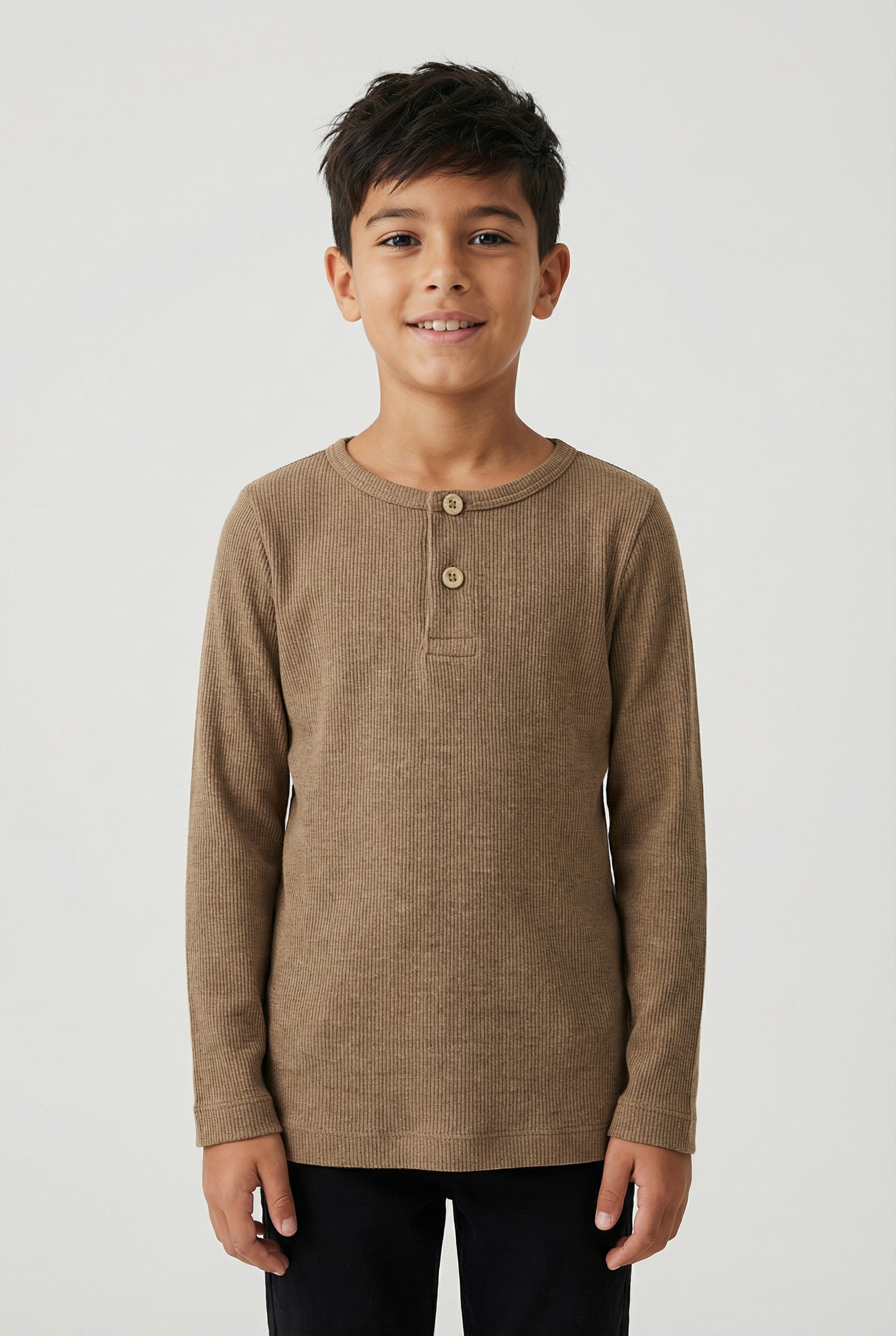 Name It T-shirt à manches longues »NMMKAB LS TOP NOOS« Im Henley-Stil - mit kurzer Knopfleise, normal geschnitten