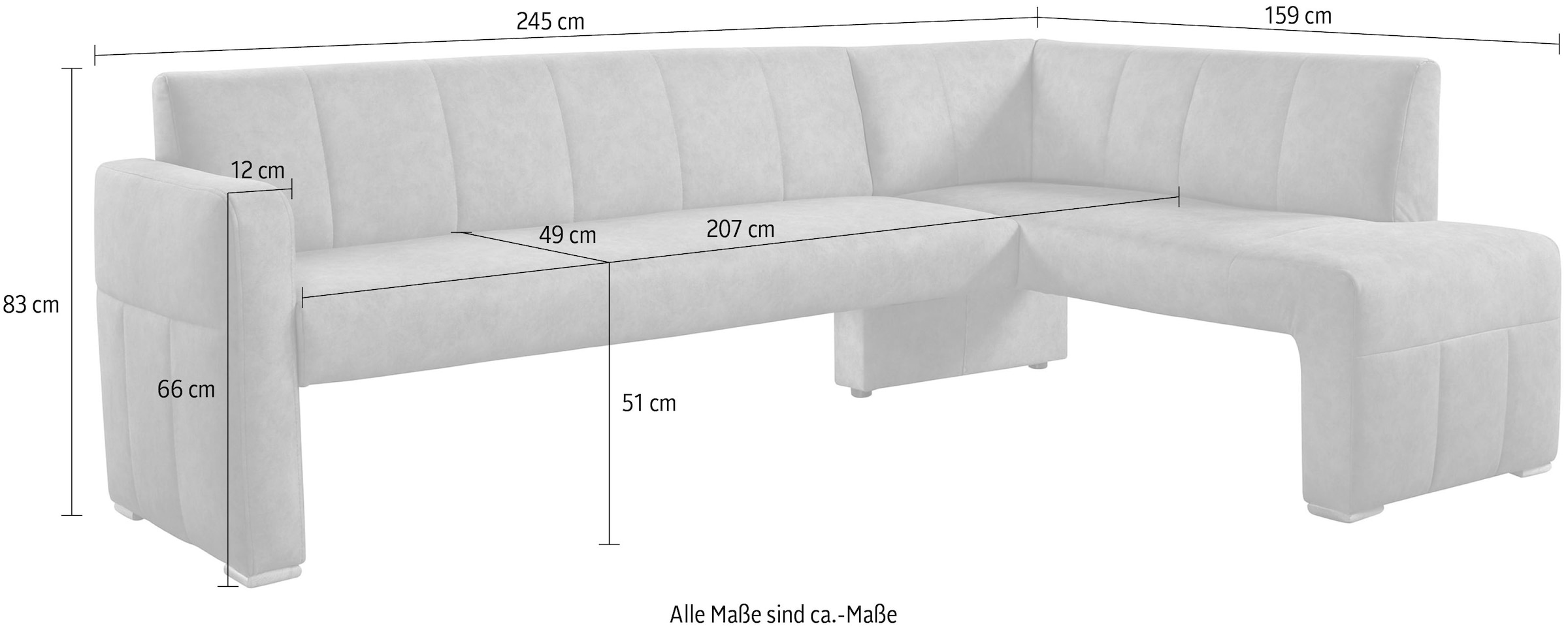 exxpo - sofa fashion Essbank elegant und modern mit hohem Sitzkomfort