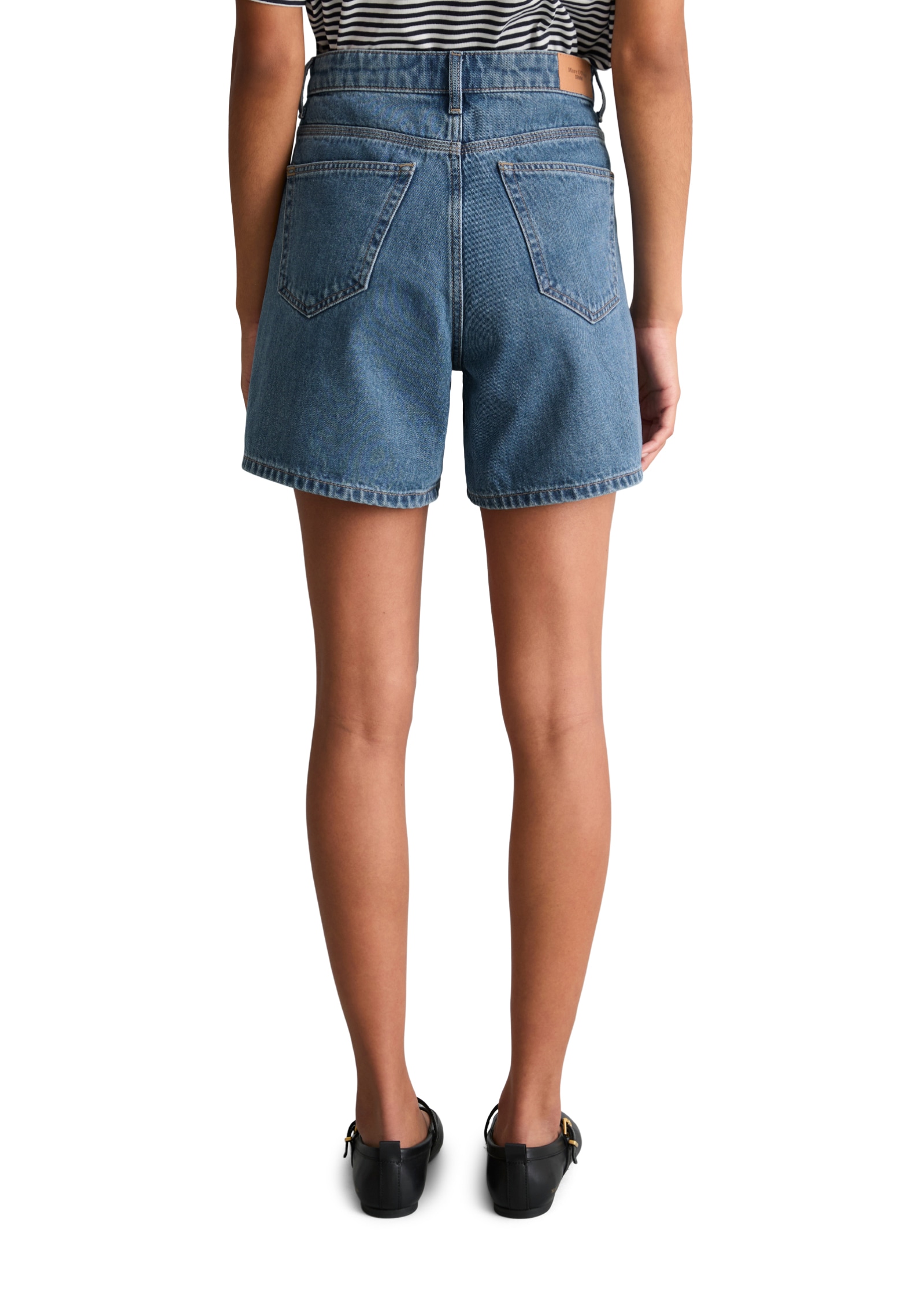 Marc O'Polo DENIM Short en jean »Model Filda relaxed aus Rigid Denim« taille haute
