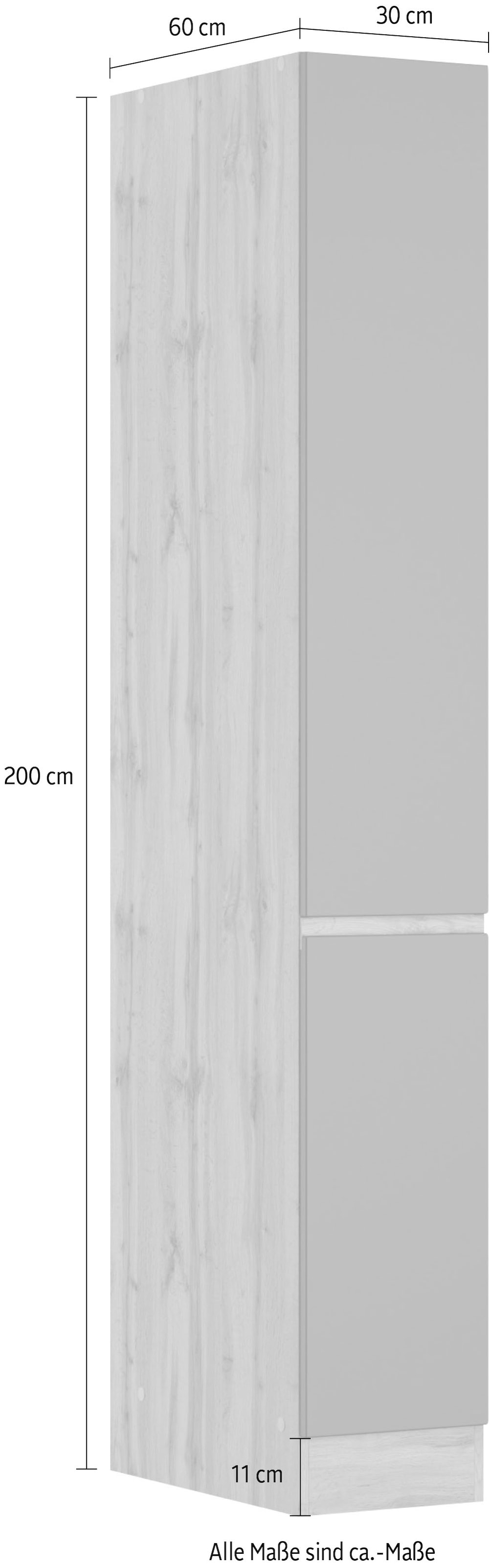 KOCHSTATION Apothekerschrank »KS-Riesa« Breite 30 cm, MDF-Fronten