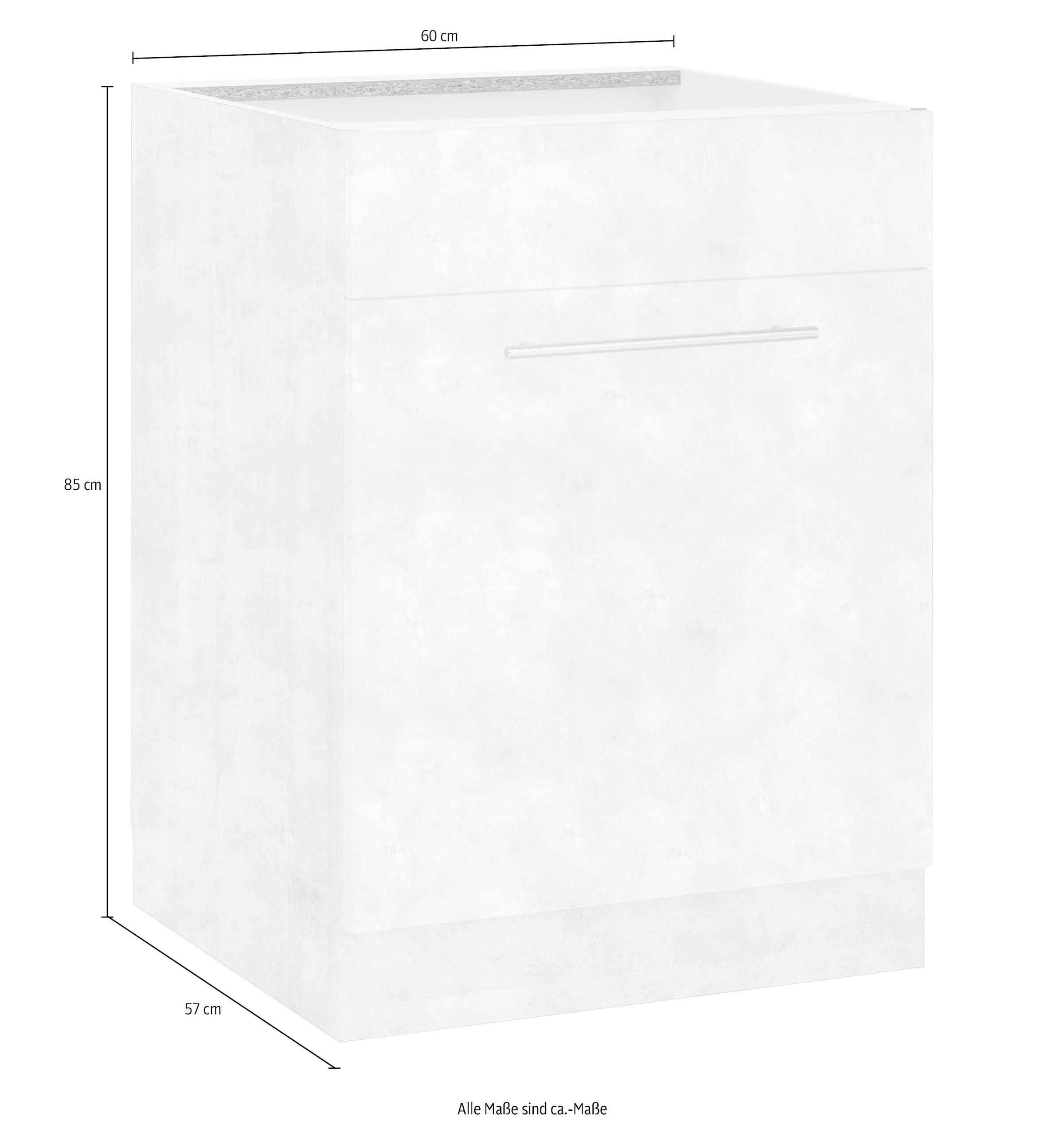 wiho Küchen Meuble évier »Flexi2« Breite 60 cm