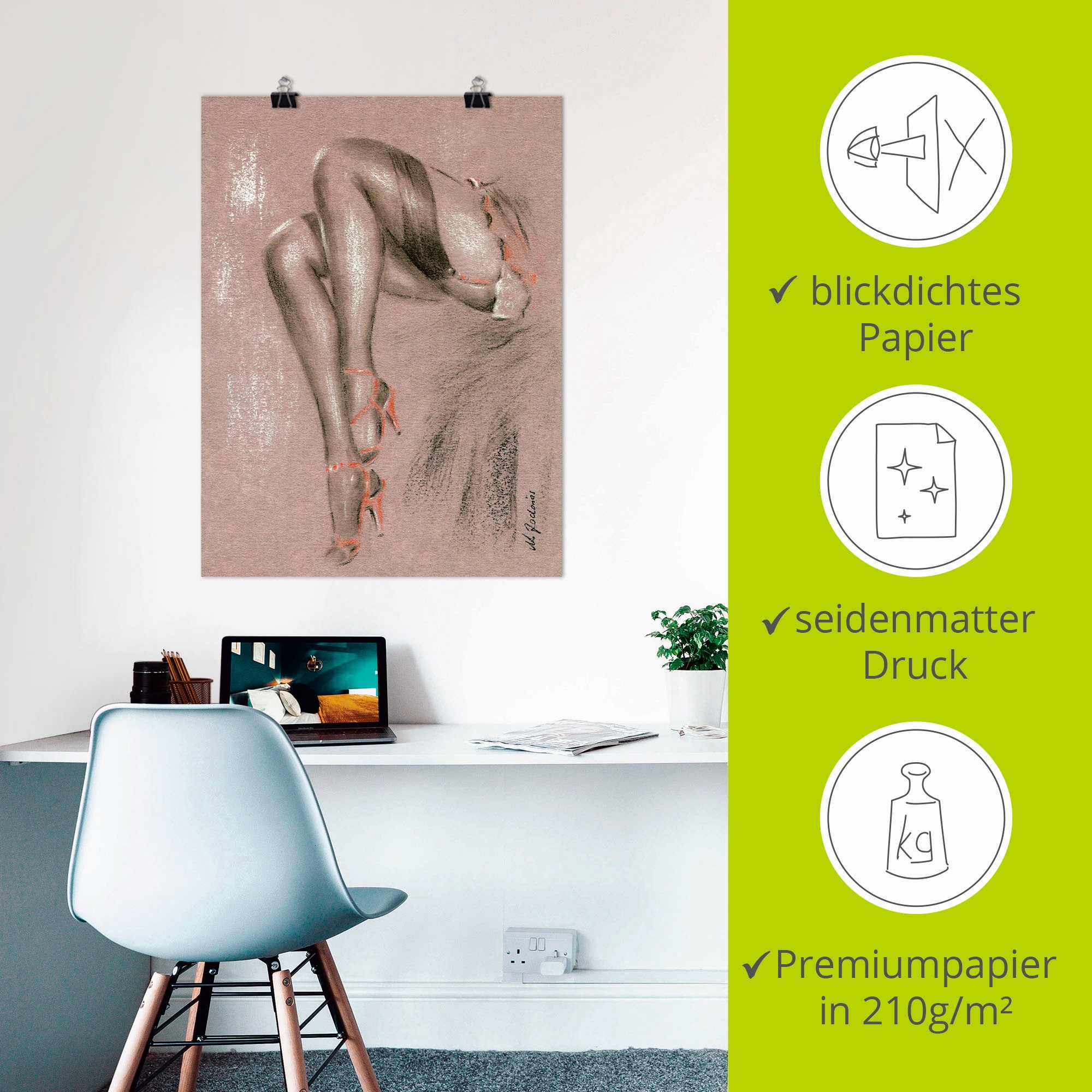 Artland Fresque murale »Erotisches in High Heels« 1 cuis tlg. als Leinwandbild, Poster in verschied. Grössen