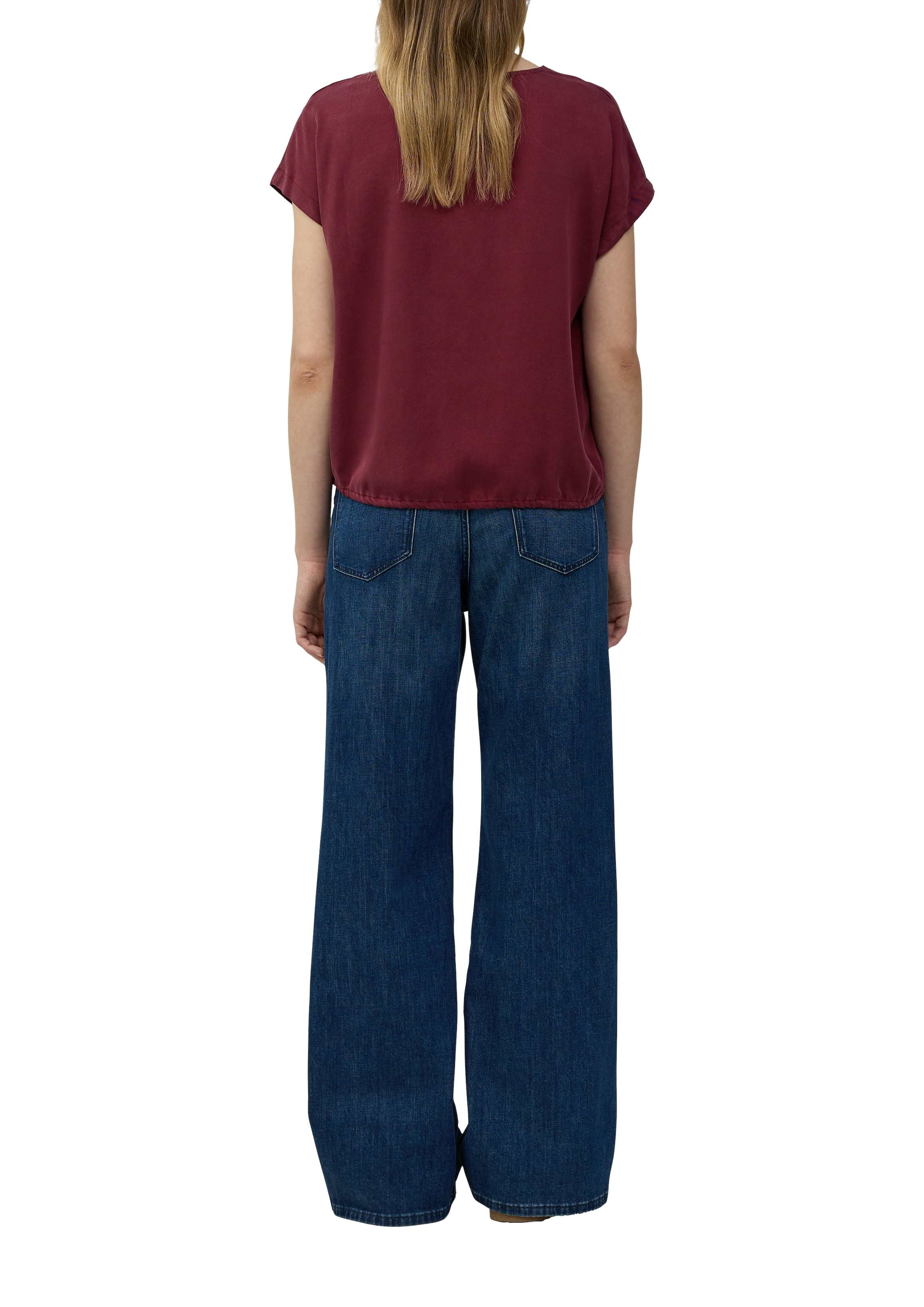 s.Oliver Blouse à manches courtes mit Tunnelzug am Saum