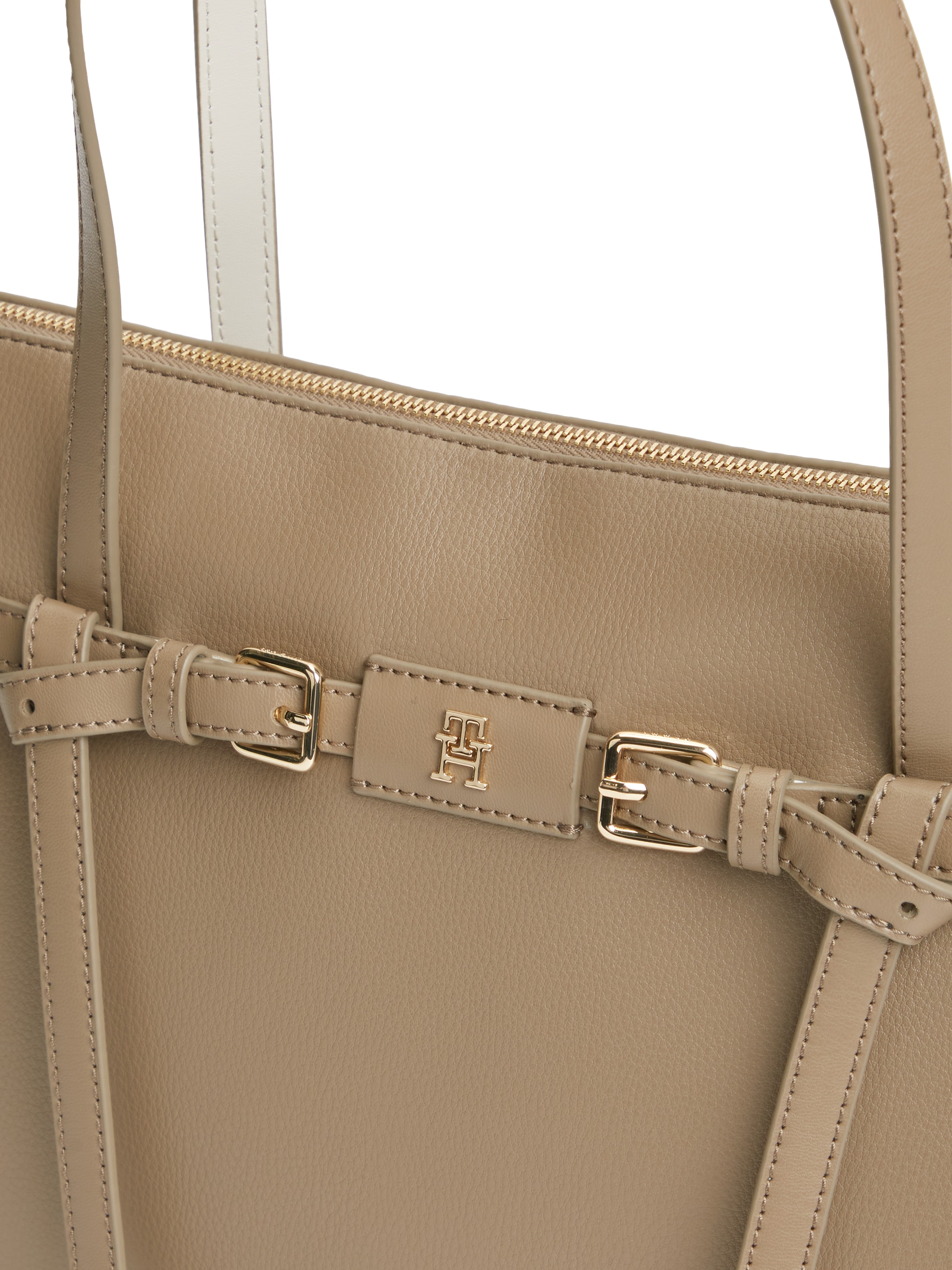 Tommy Hilfiger Sac à main »TH BUCKLE TOTE« Sac à bandoulière pour femme, avec boucle décorative et élément ornemental TH