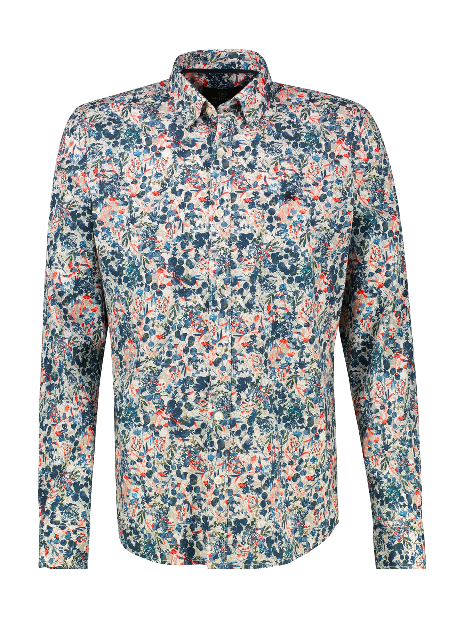 LERROS Chemise à manches longues mit Minimal-Print, geblümt