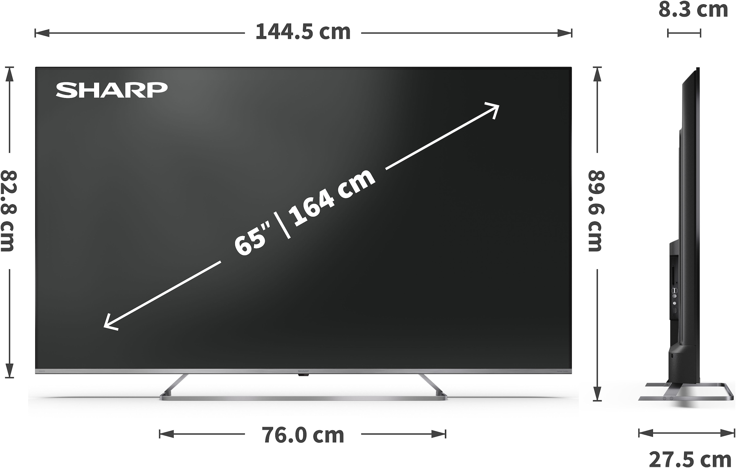Sharp Mini téléviseur LED QLED »4T-C65JPx« 164 cm/65 ″