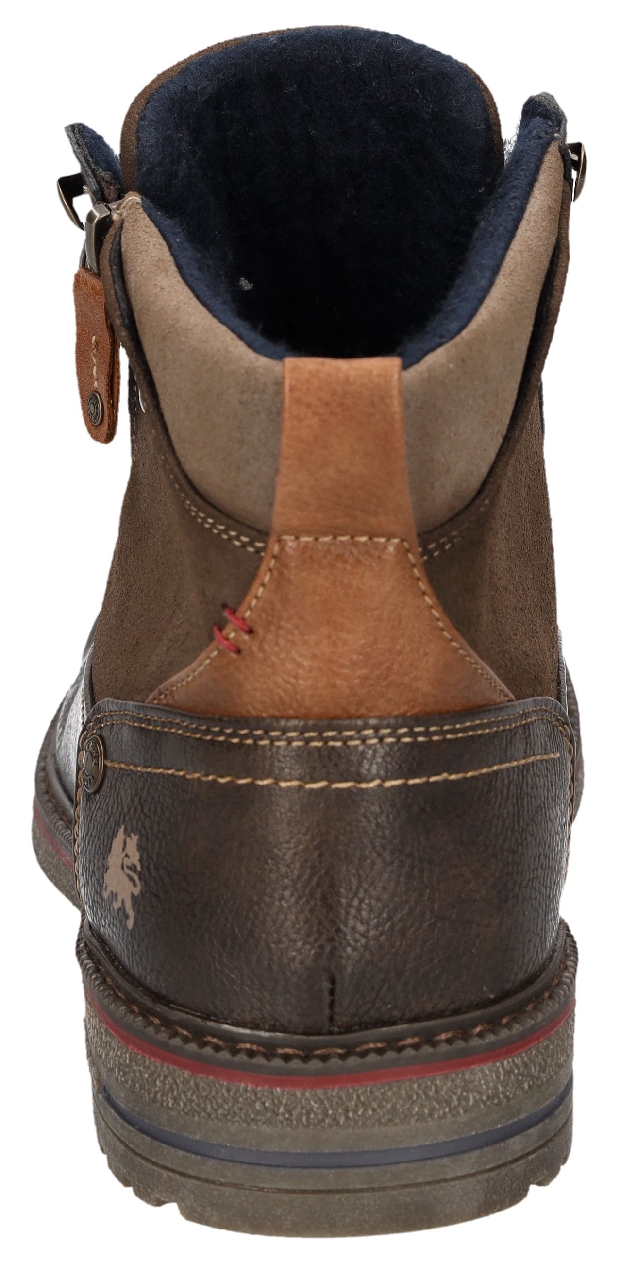 LERROS Bottines à lacets  bottines à lacets, avec fermeture éclair latérale