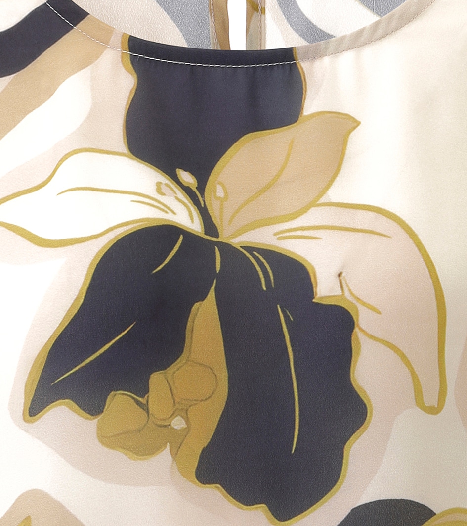 Aniston SELECTED Blouse à enfiler mit Smokbündchen und allover Blumenmuster- NEUE  KOLLEKTION