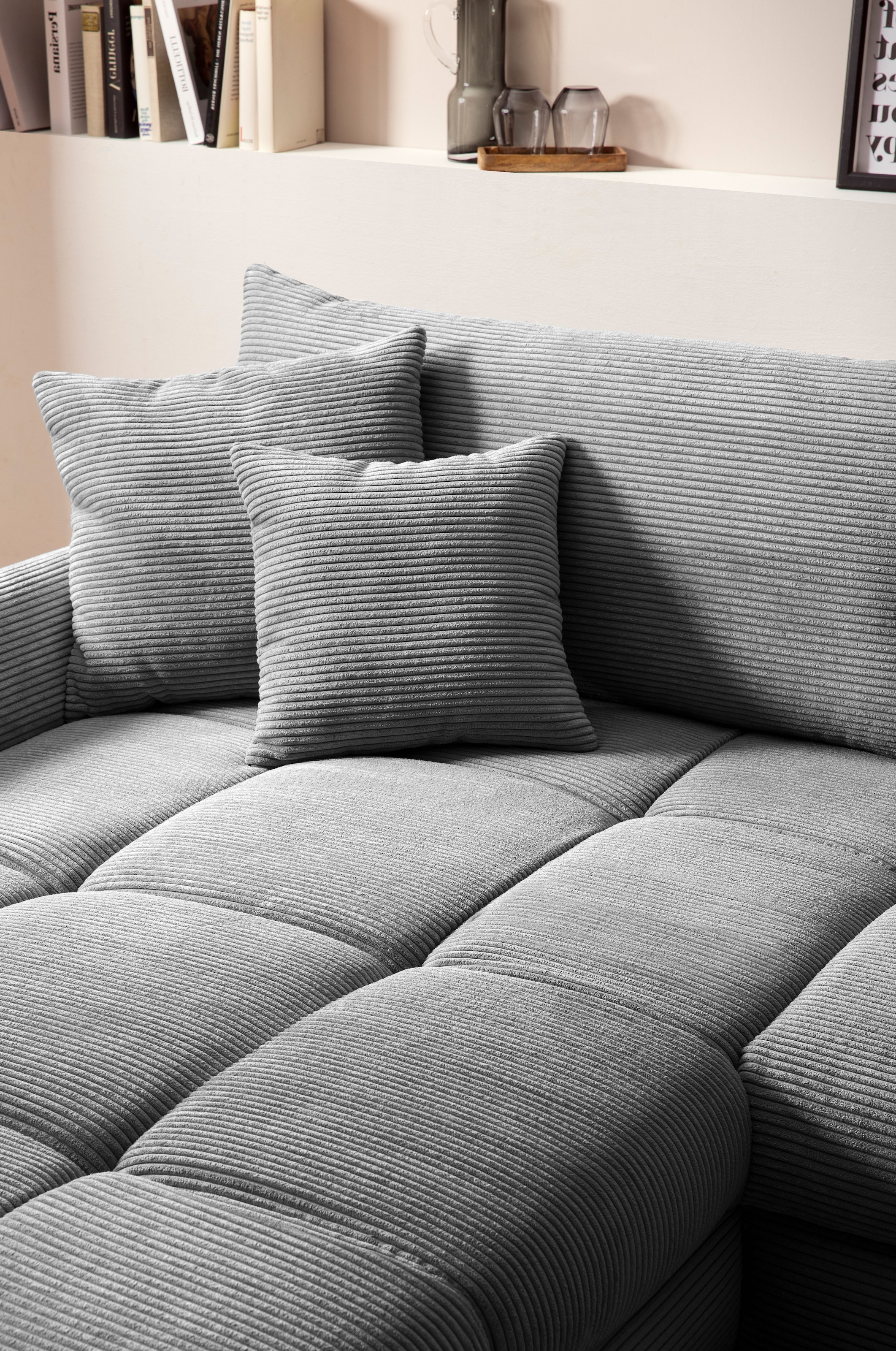 Mr. Couch Canapé d'angle »Ronaldo, L-Form, wahlweise mit Kaltschaum« wahlweise mit Kaltschaum