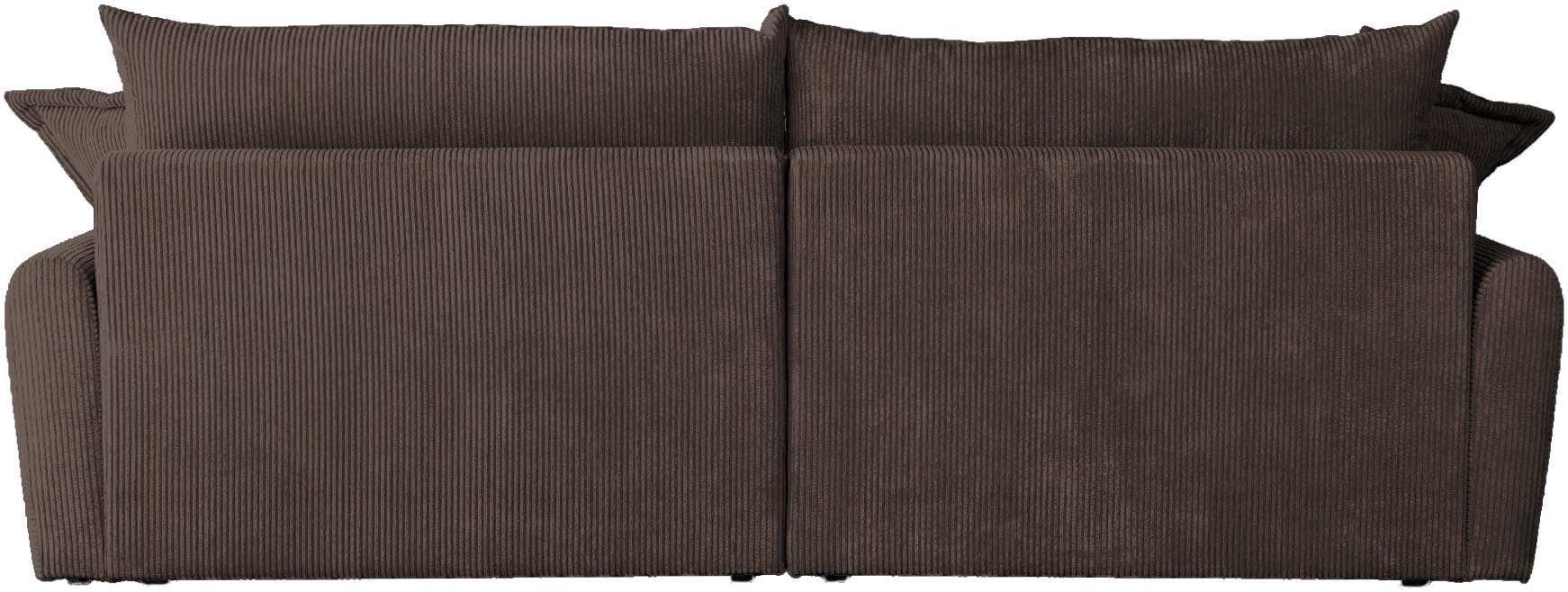 Home affaire Ecksofa »Finca XL L-Form, Breite 190 cm« Mega-Sofa, Cord oder Chenille-Struktur, mit Federkern & 4 Zierkissen