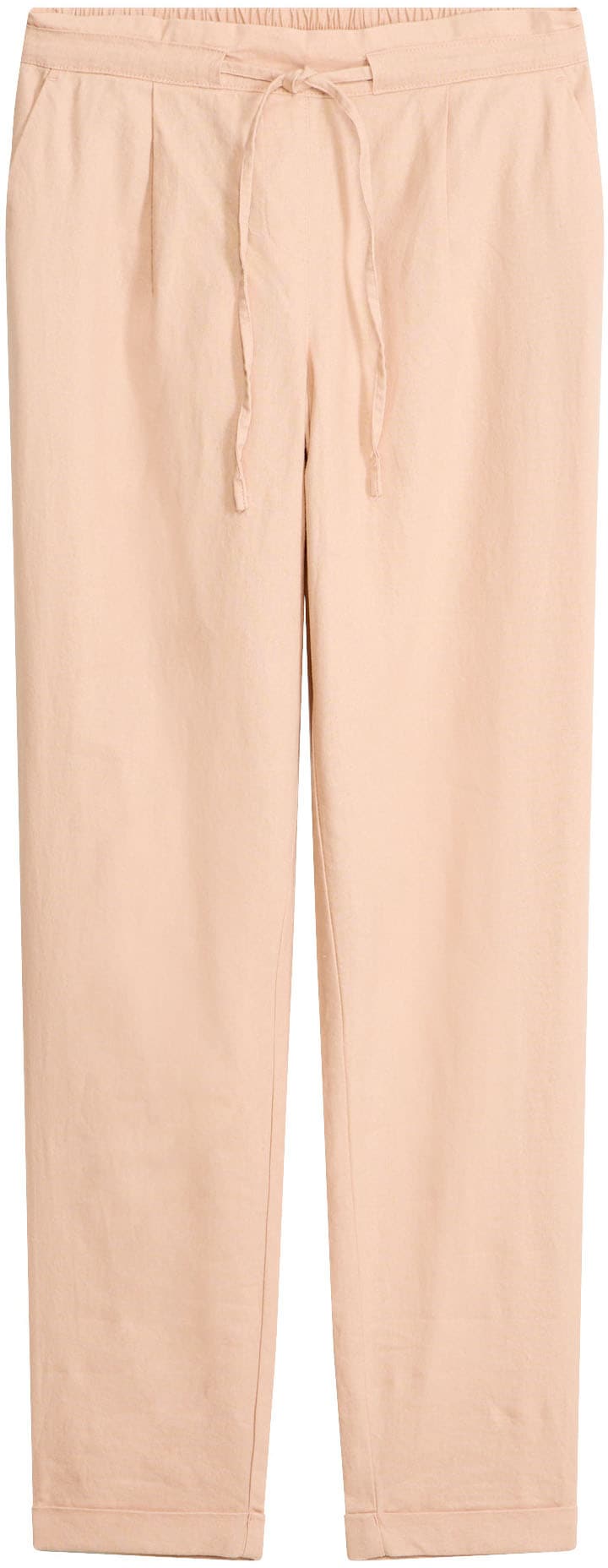 bonprix Pantalon en lin »Leinenhose«  aus Leinen und Baumwolle, Regular Fit, mit elastischem Gummibund