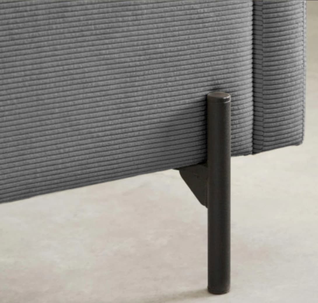 Home affaire Lit rembourré »LAVOISIER Bettgestell mit Lattenrost, Breite 140/160/180/200 cm, Cord« lit à cadre avec tête de lit, sans matelas ni surmatelas