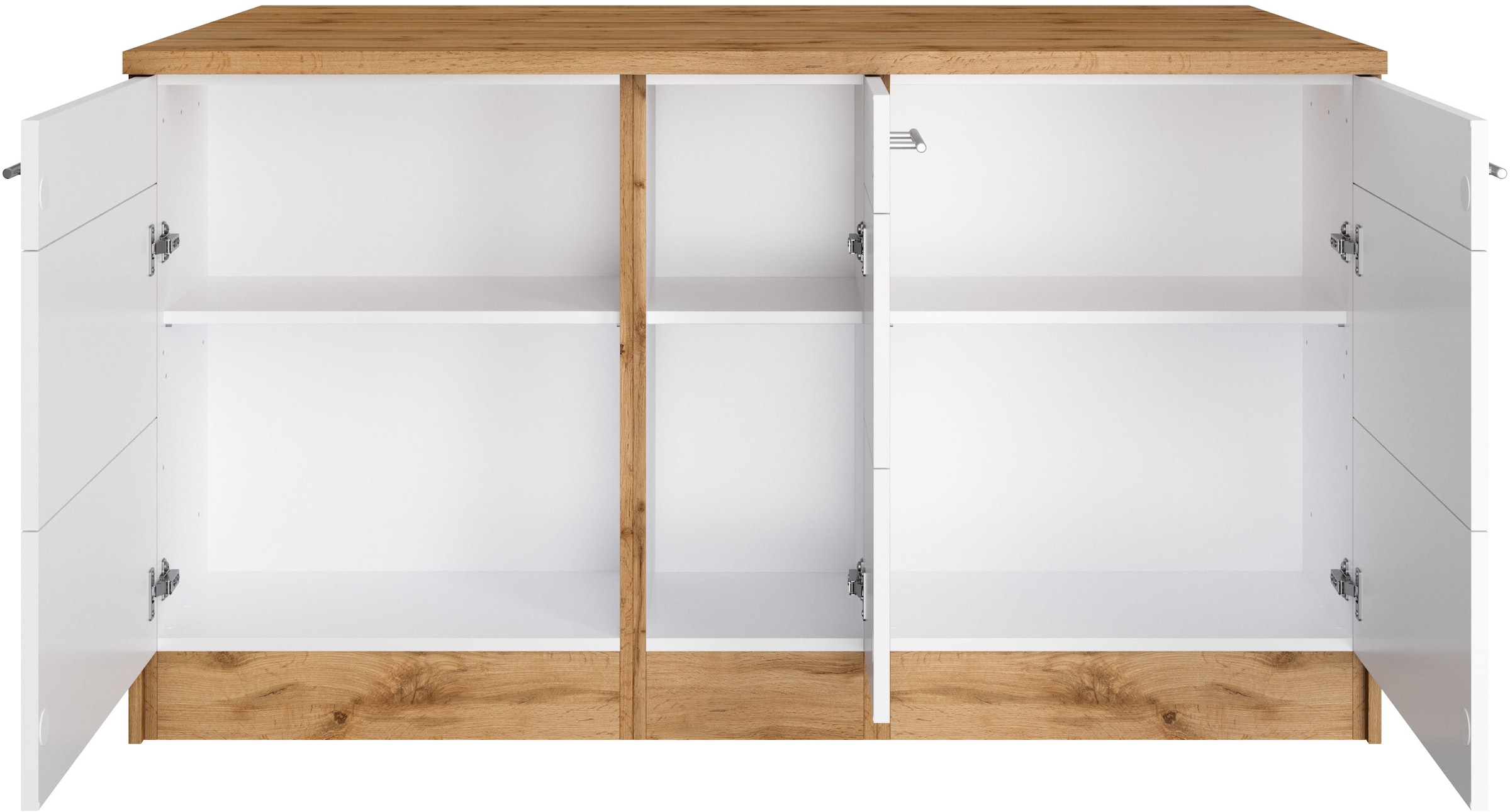 KOCHSTATION Ilot de cuisine »KS-Wien« largeur 153 cm, façades MDF, casier à bouteilles